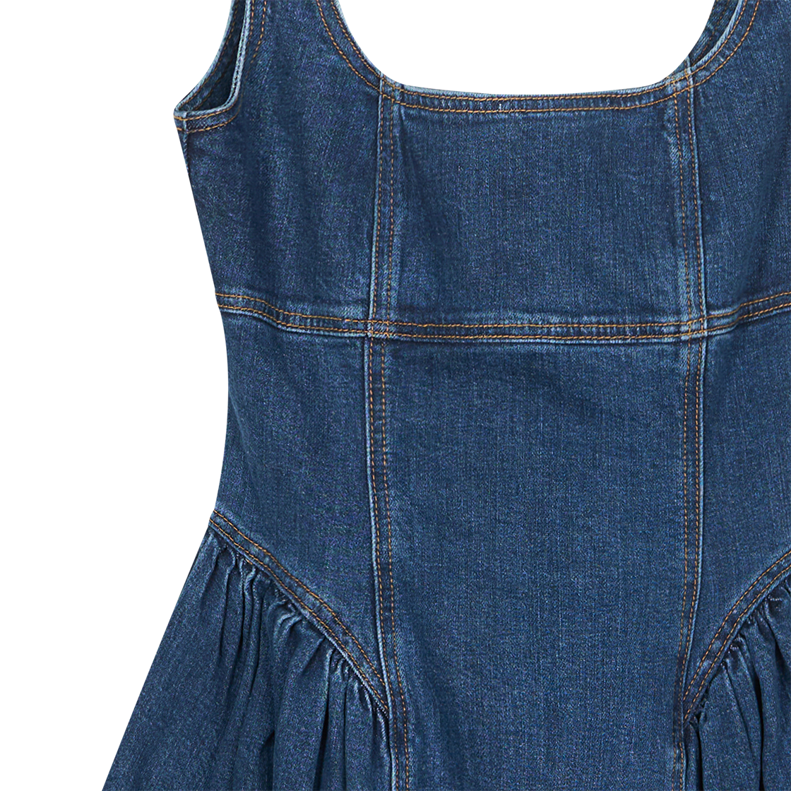 셀프 포트레이트 우먼 데님 미니 드레스 블루 - 26SS(Self Portrait Women Denim Mini Dress Blue - 26SS) - 5
