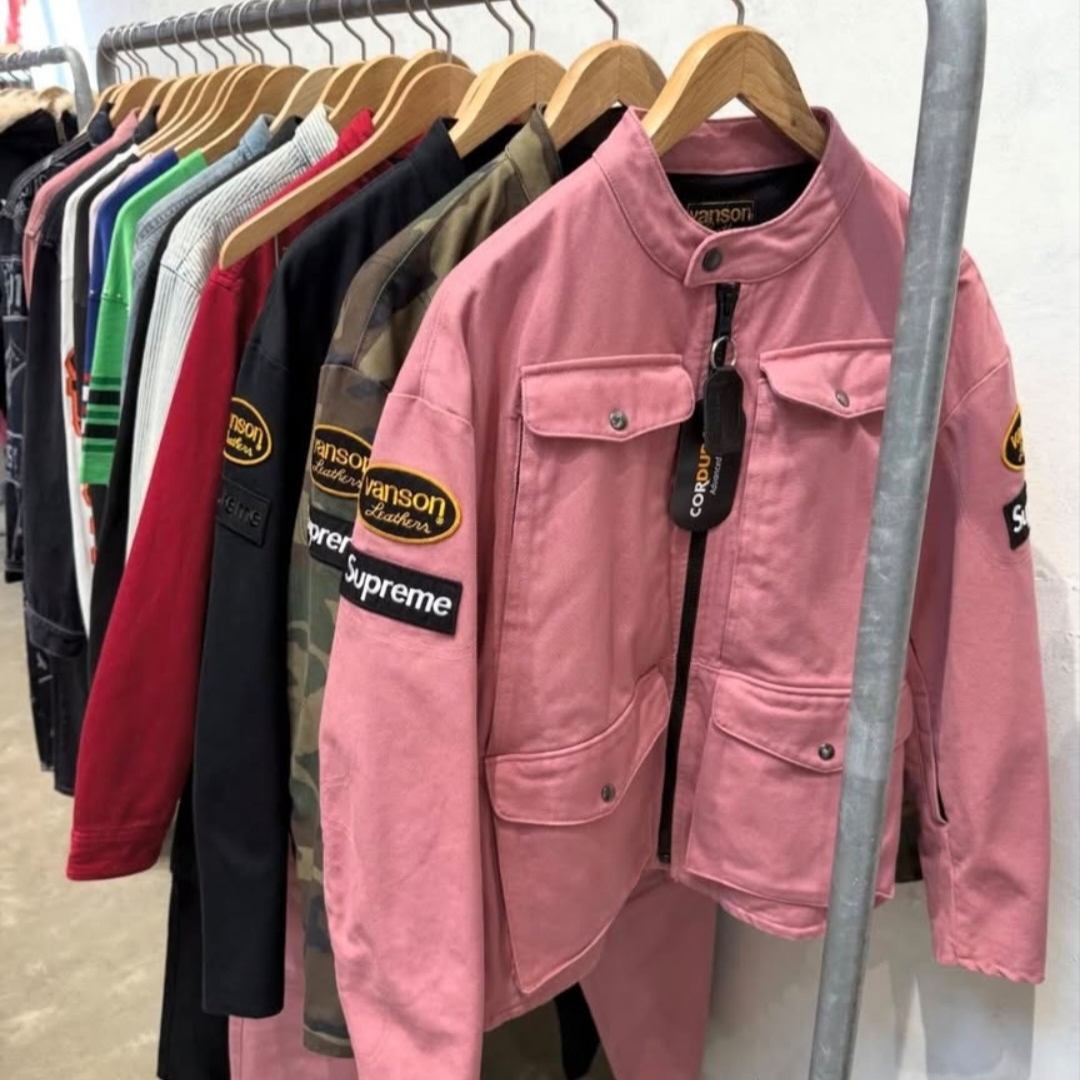 Supreme x Vanson Leathers Cordura Jacket Pink - 26SS, Supreme x Vanson Leathers Cordura Jacket Black - 26SS 착용 스타일
