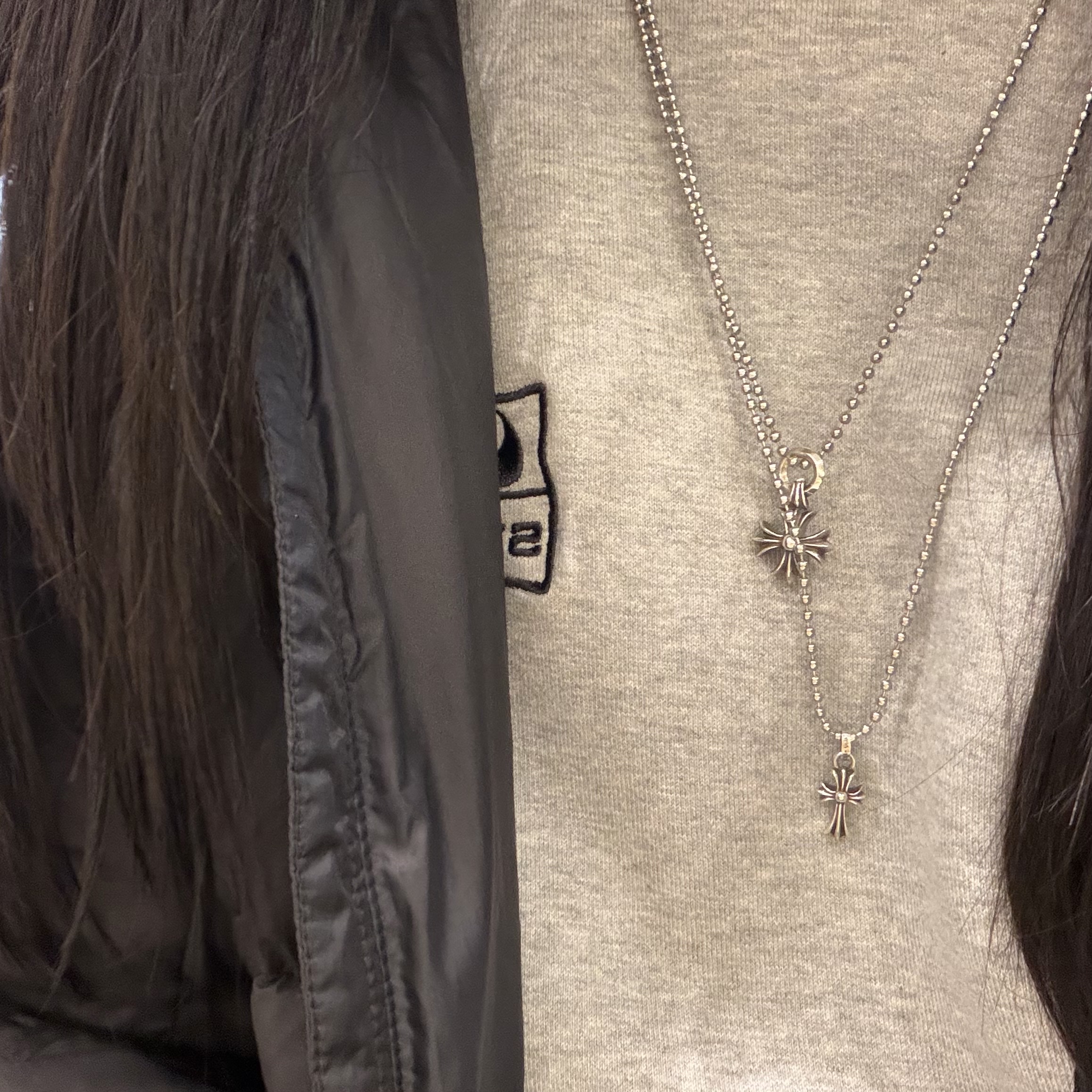 Hansroom Chrome Hearts Baby fat crs charm, Hansroom Chrome Hearts CH Plus Charm 착용 스타일