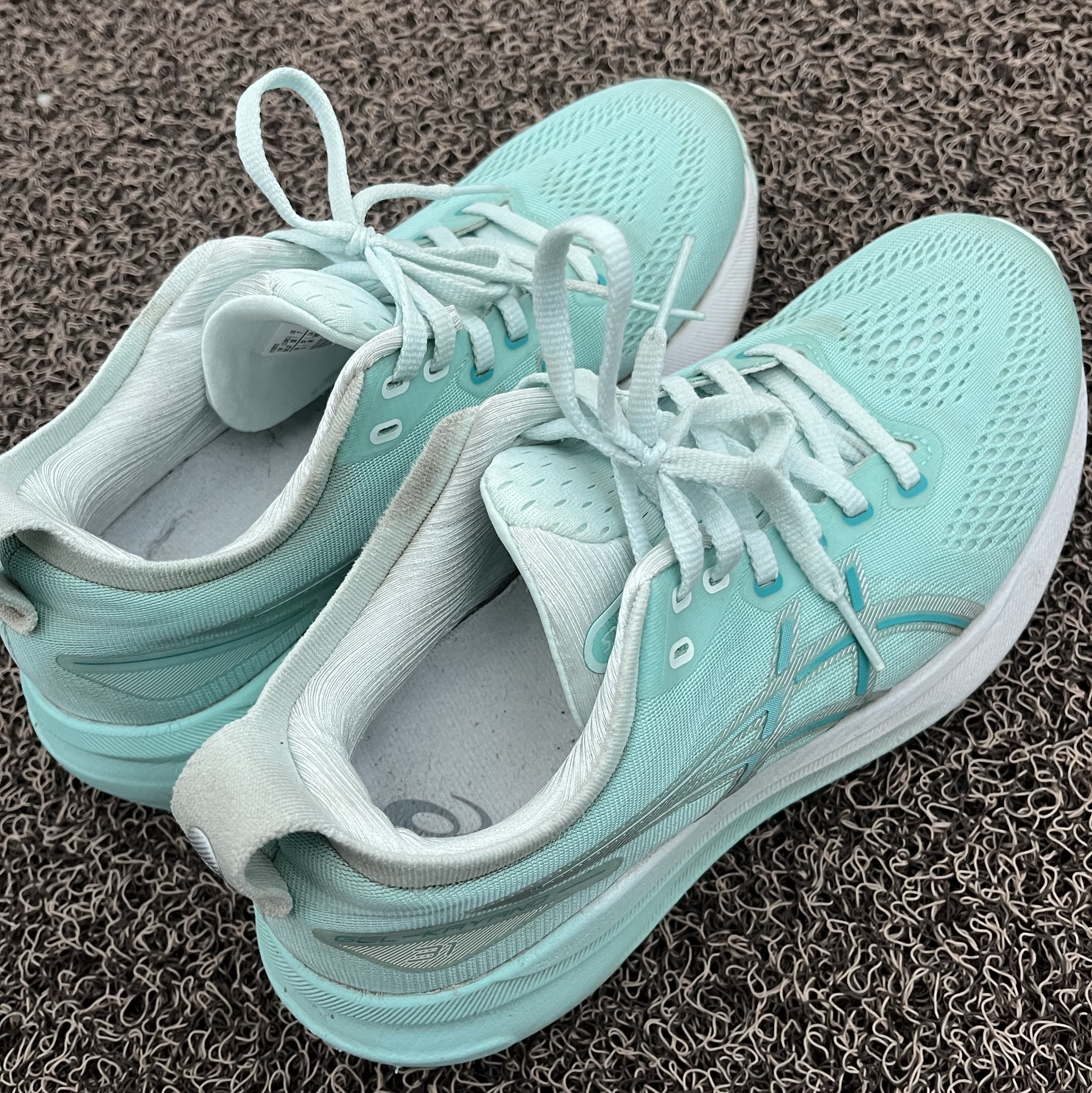 (W) Asics Gel-Kayano 31 Illuminate Mint Pure Silver 착용 스타일