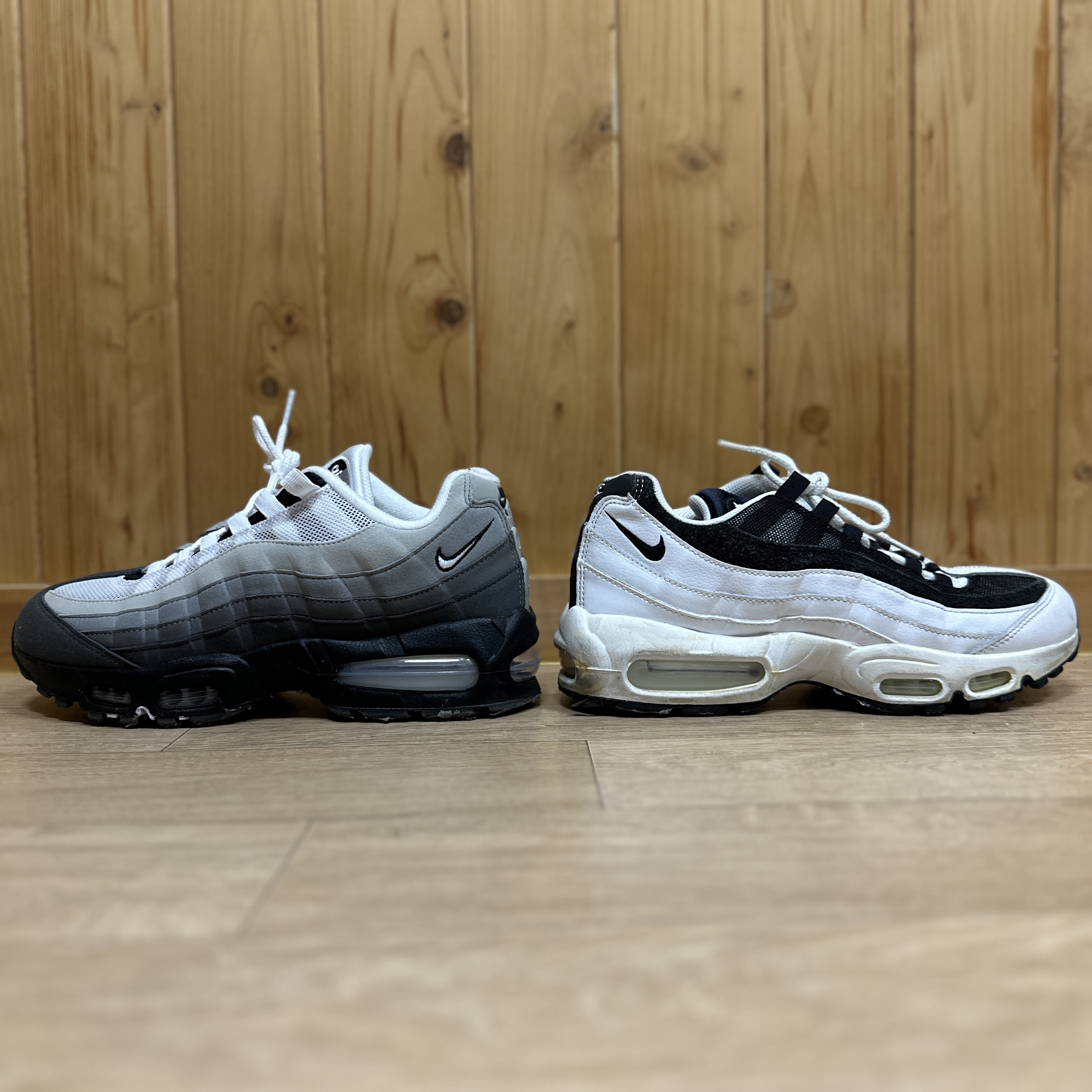 Nike Air Max 95 OG Black White, Nike Air Max 95 Essential Yin Yang Pack White 착용 스타일