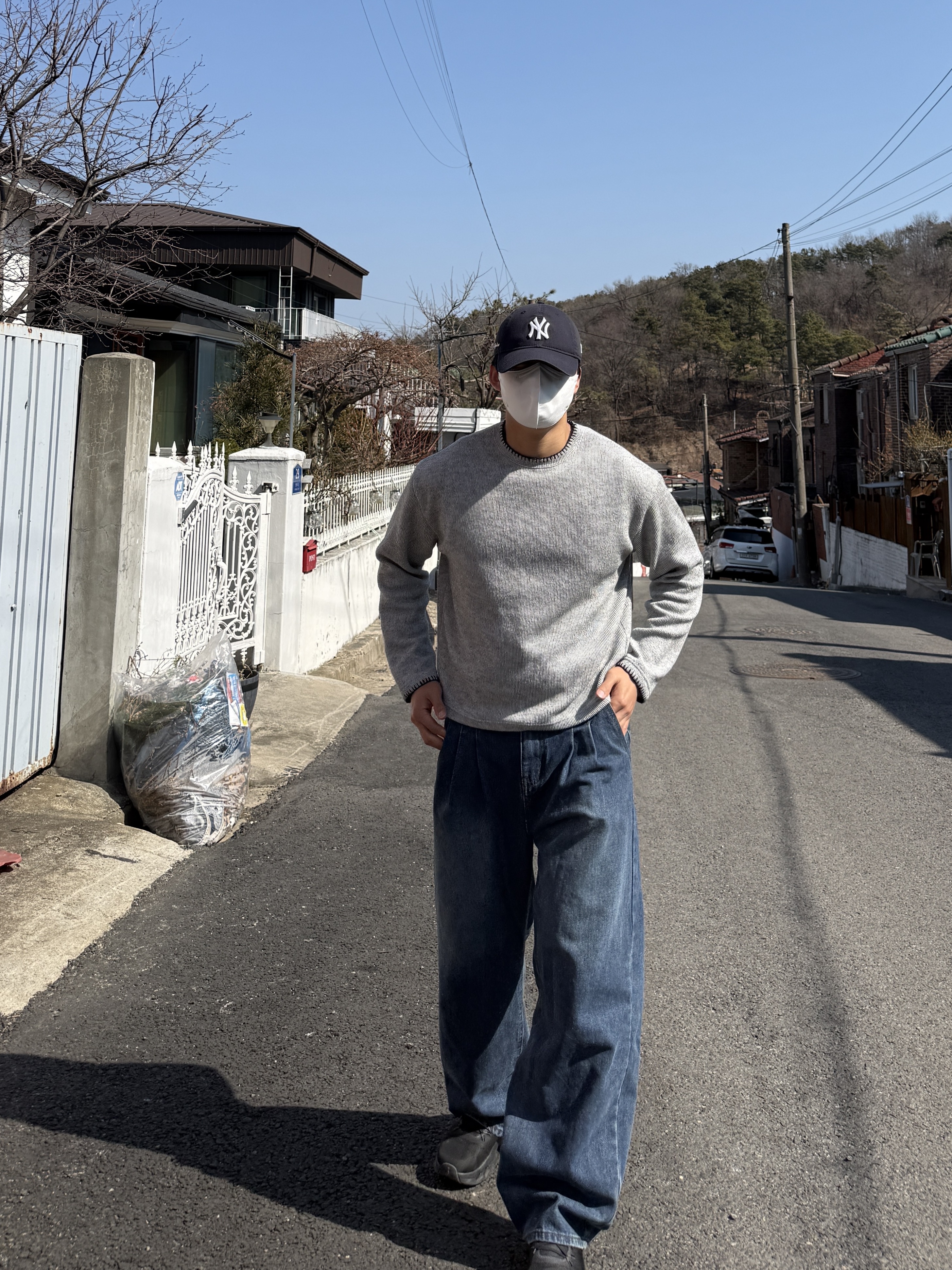 New Era 59Fifty MLB Authentic New York Yankees Game Navy, New Era MLB New York Yankees Pillbox Series Ball Cap Navy 착용 스타일 - 4