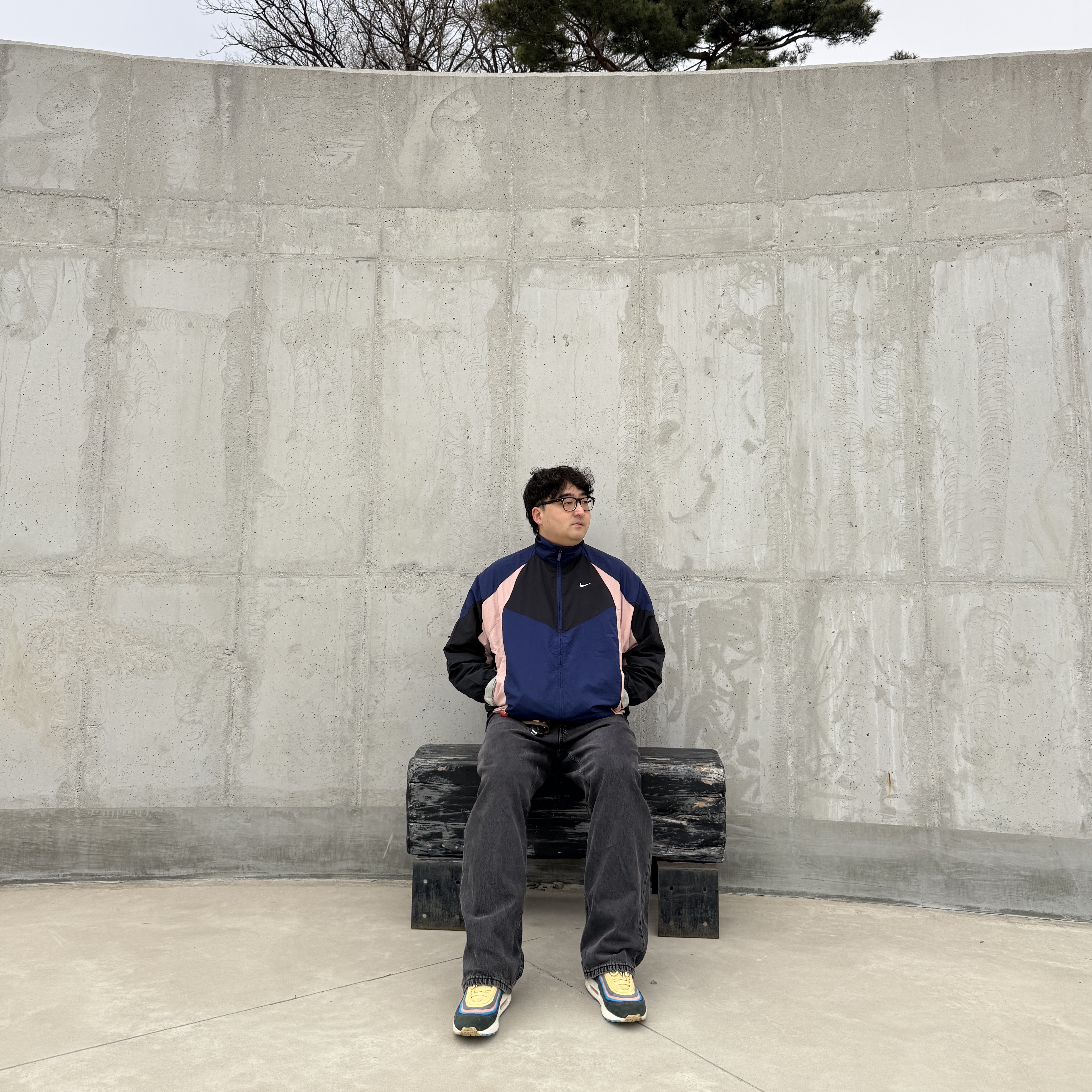 (W) Nike NSW Oversized Track Jacket Midnight Navy Black - Asia, Nike x Sean Wotherspoon Air Max 1/97 착용 스타일 - 3