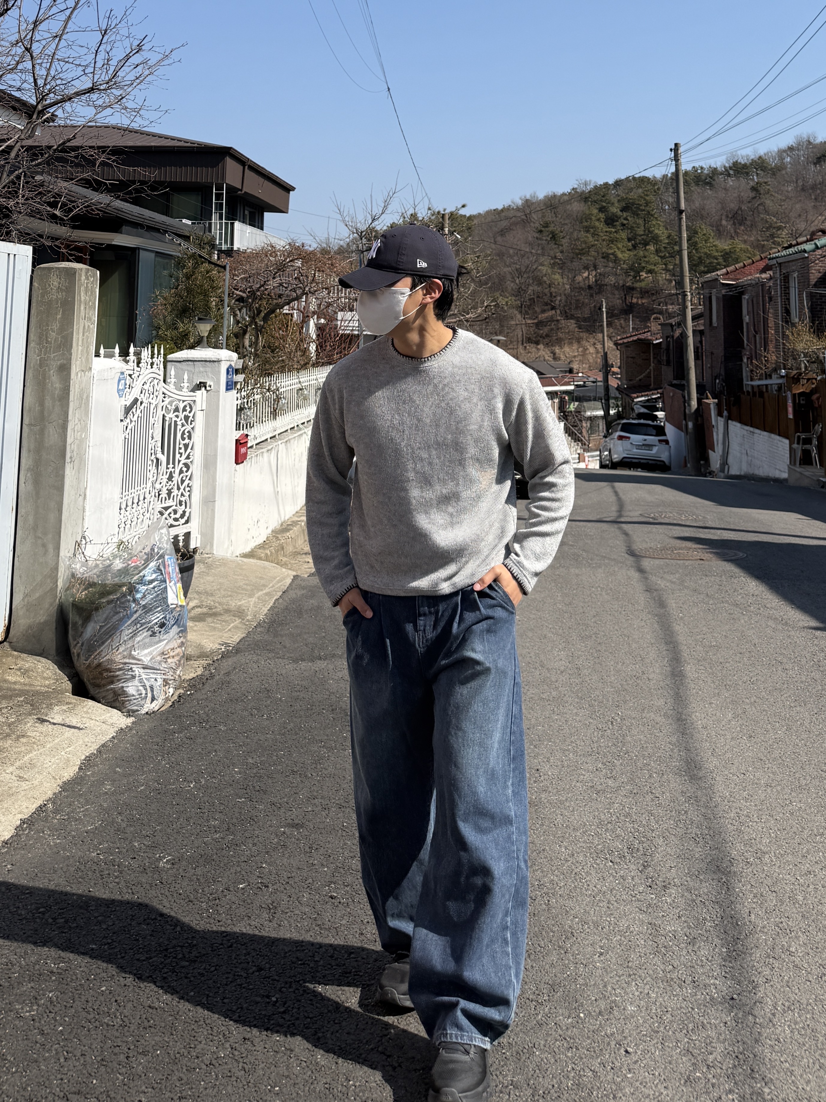New Era 59Fifty MLB Authentic New York Yankees Game Navy, New Era MLB New York Yankees Pillbox Series Ball Cap Navy 착용 스타일 - 2