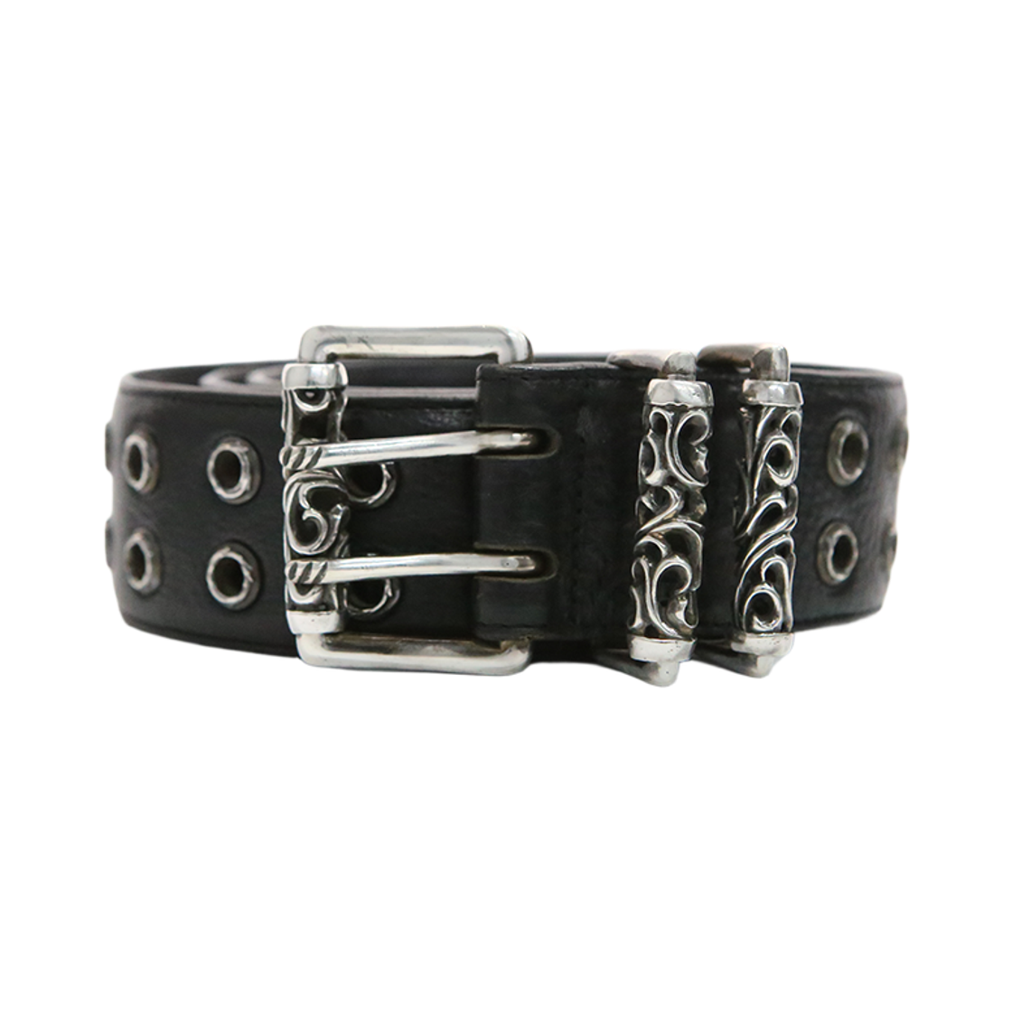 한스룸 크롬하츠 더블 롤러 그로밋 레더 벨트 2인치(Hansroom Chrome Hearts DBL Roller Grommet Leather Belt 2 Inch)