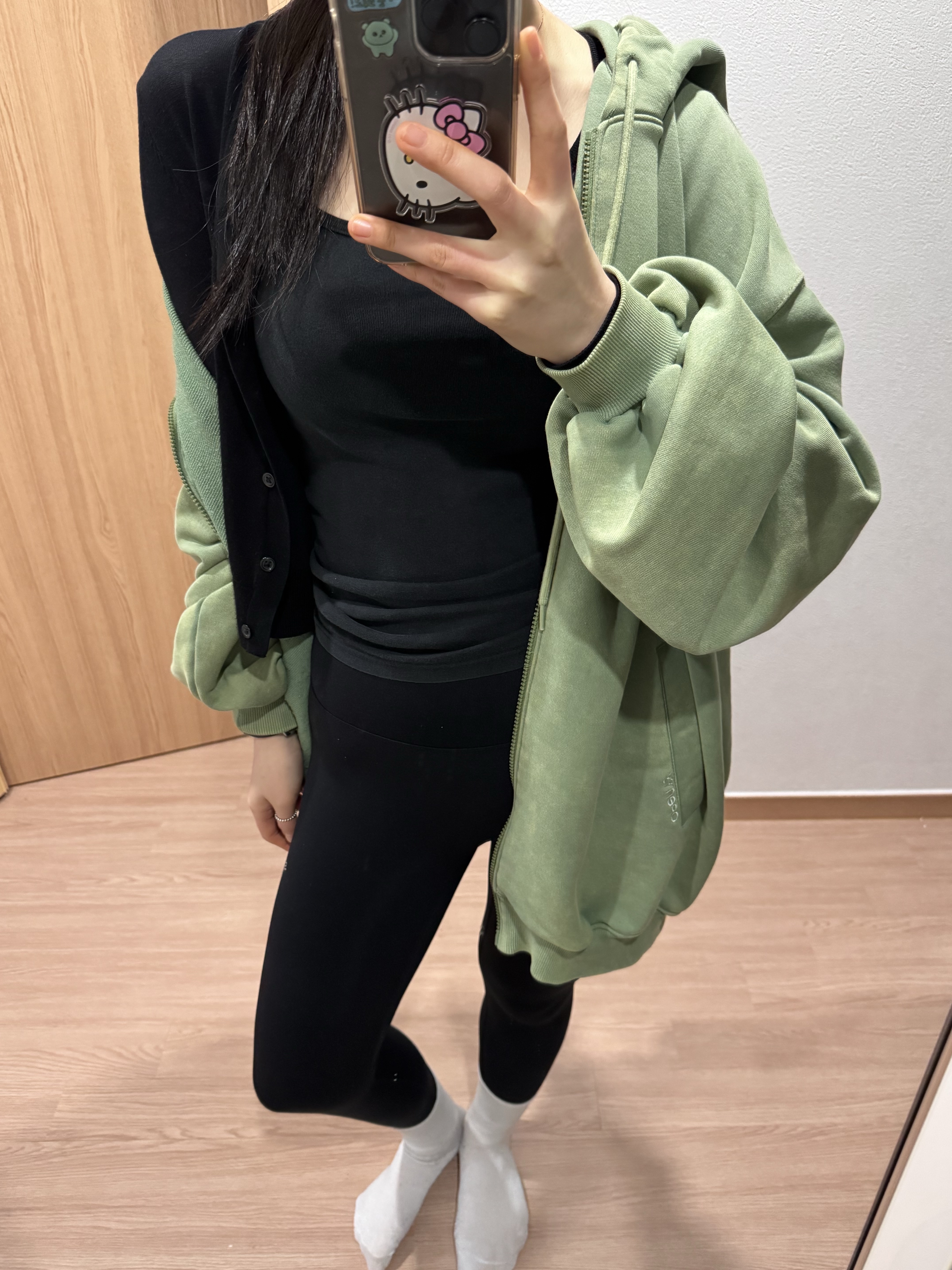 (W) Xexymix V-Up 3D Plus Leggings Black 착용 스타일