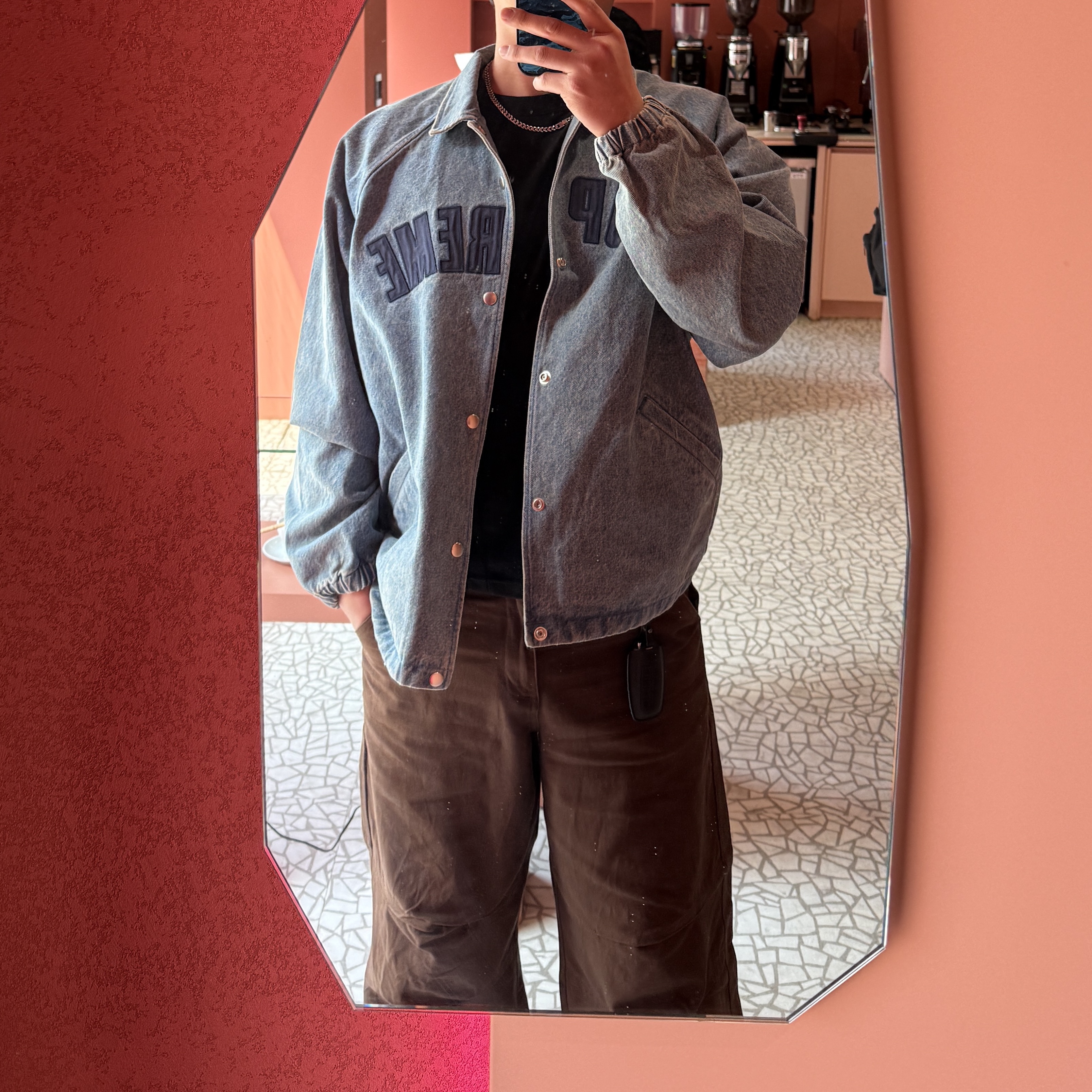 Supreme Arc Denim Coaches Jacket Washed Indigo - 25SS 착용 스타일