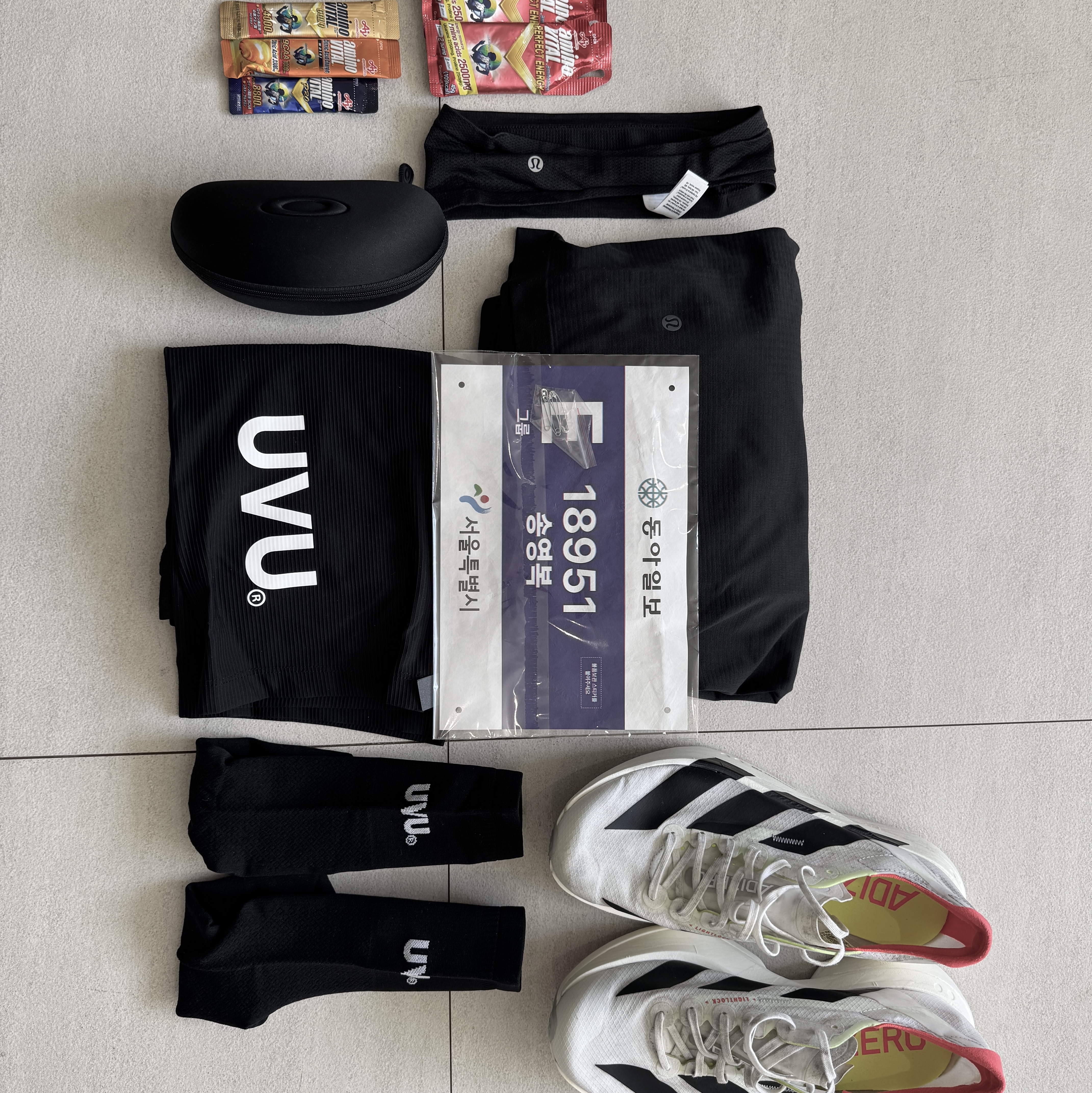 UVU Half Tights Black, UVU Training Sock Black 착용 스타일
