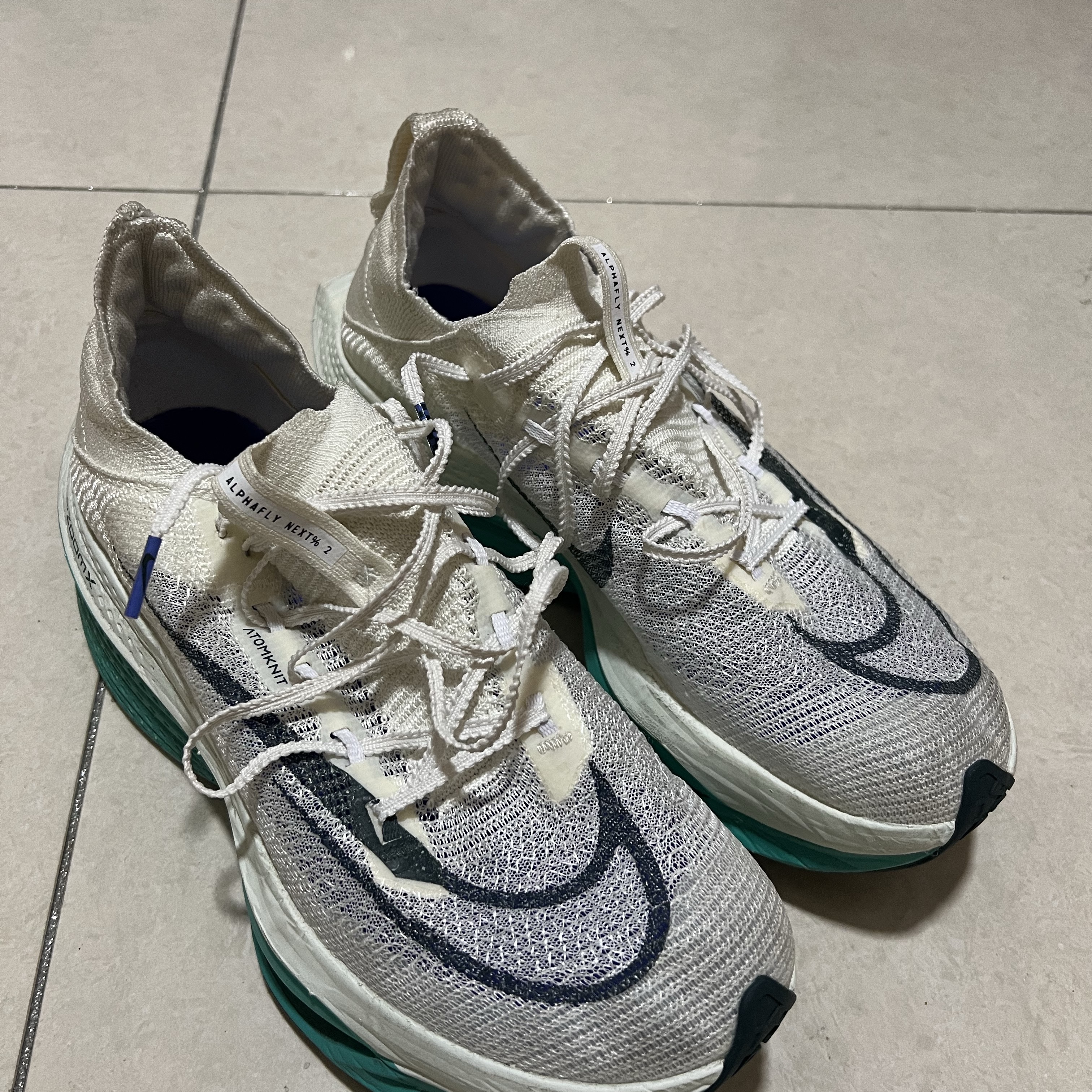 Nike Air Zoom Alphafly Next% 2 White Clear Jade ์ฐฉ์ฉ ์คํ์ผ