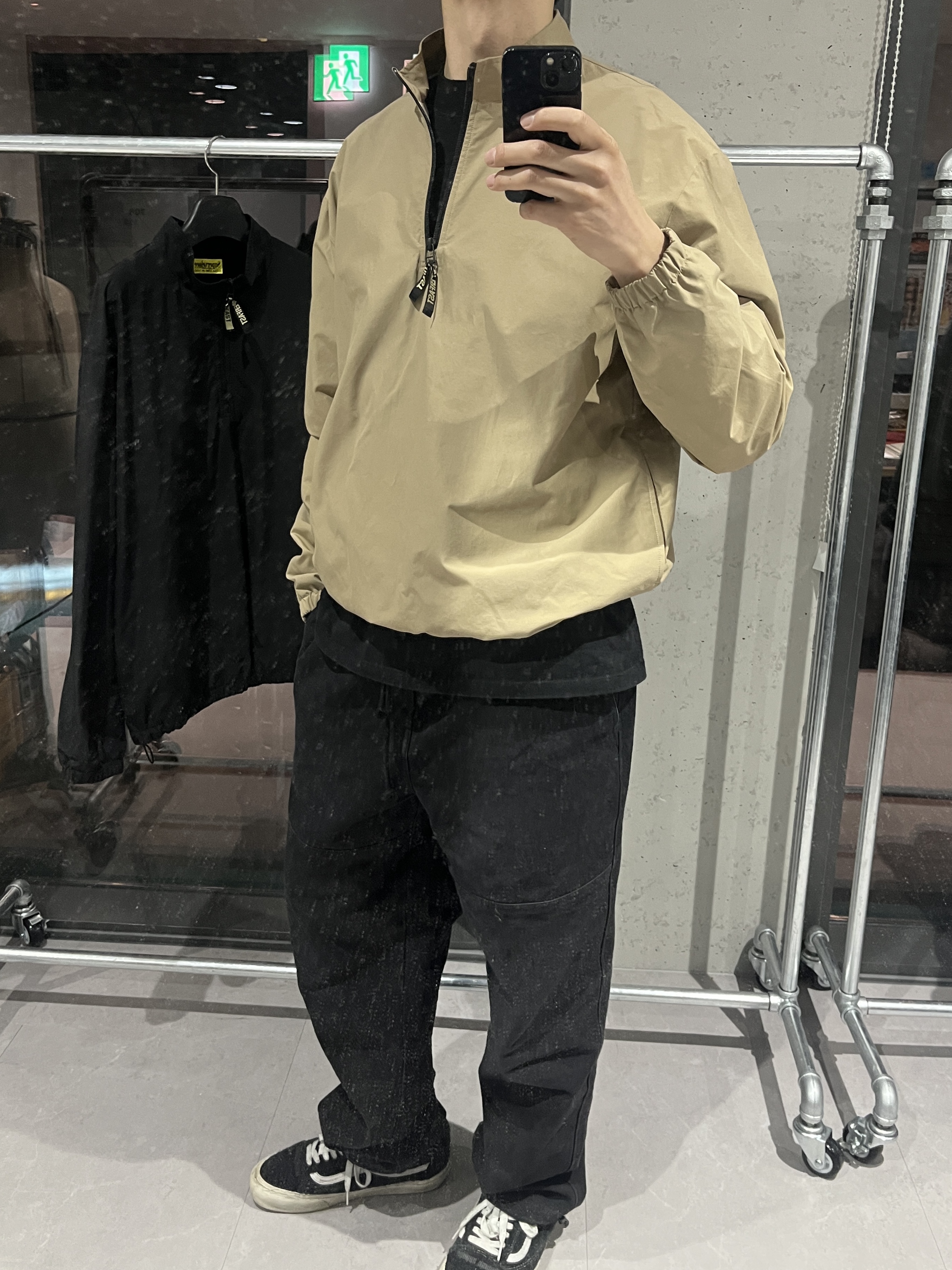 SUPERVELOCE Miglia Quarter Zip Jacket Dune 착용 스타일 - 2
