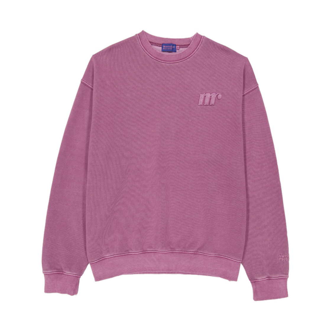 맨하탄 레코즈 로고 피그먼트 크루넥 - 퍼플