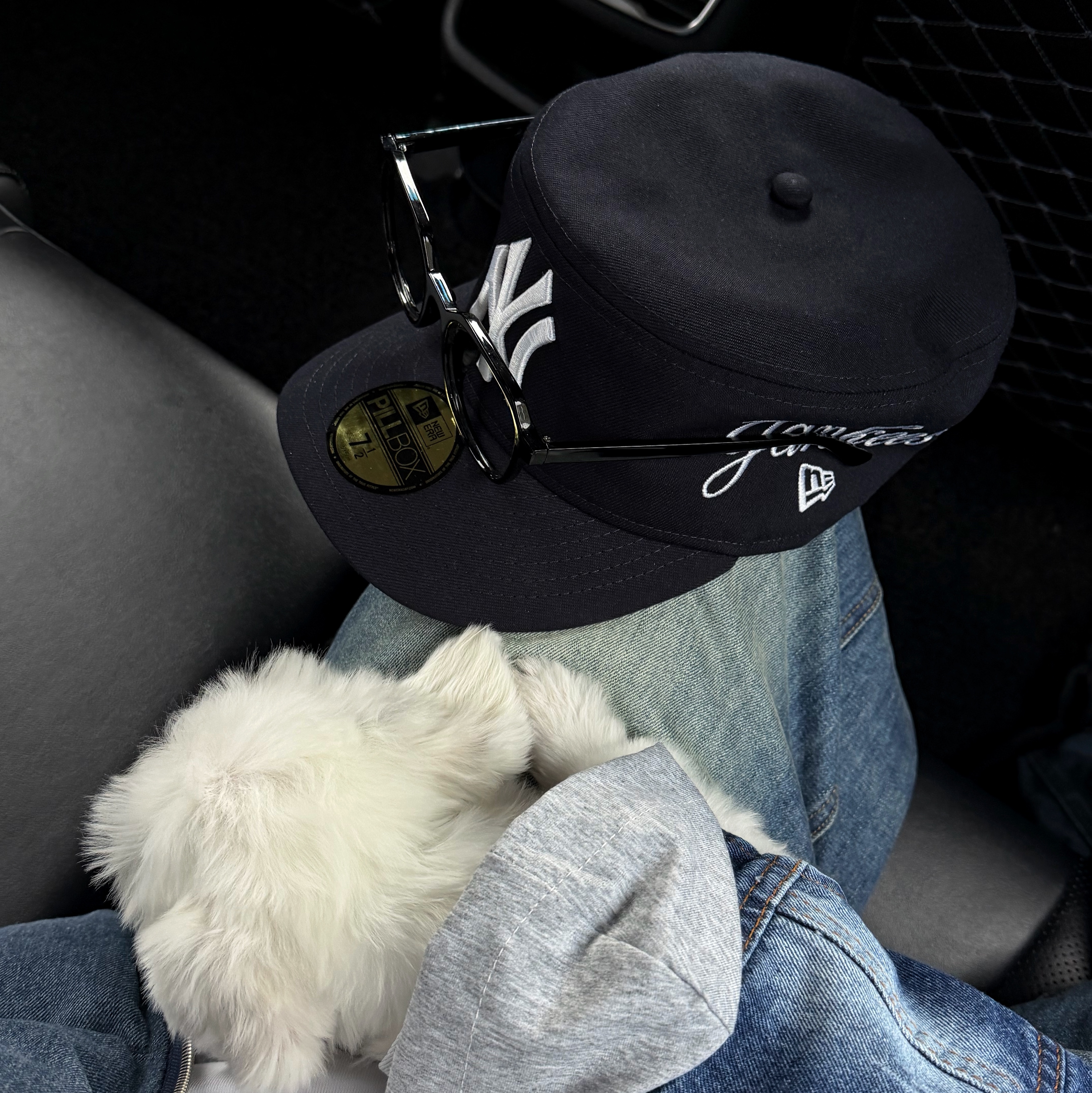 New Era MLB New York Yankees Pillbox Series Ball Cap Navy 착용 스타일 - 4