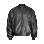 AX CONNECTION Tactical Cracked Leather  Bomber Jacket