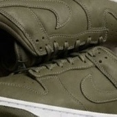 Nike Dunk Low Medium Olive Summit White 착용 스타일