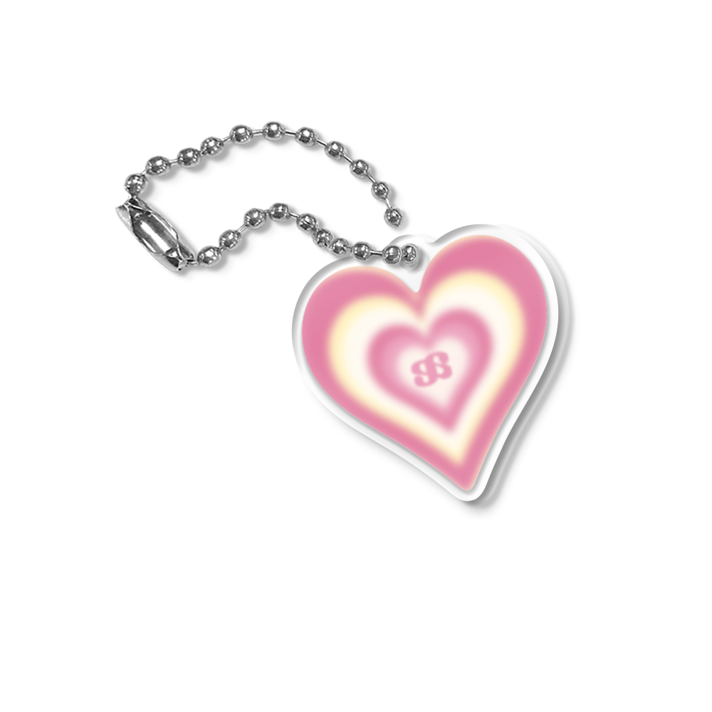 어프어프 선셋 하트 핑크 키링(earpearp Sunset Heart Pink Acrylic Keyring)