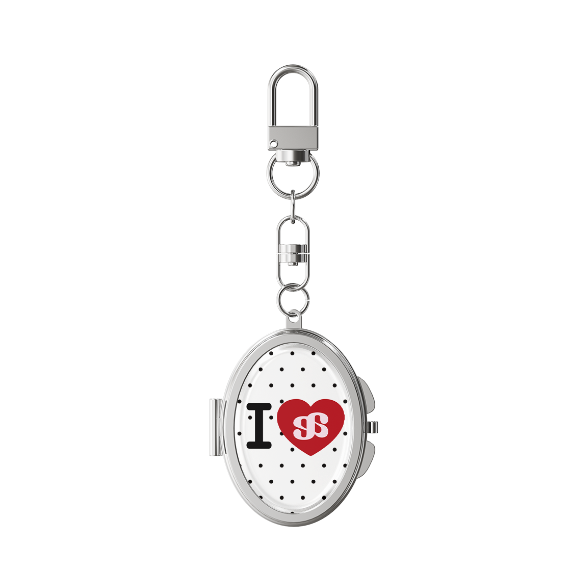 어프어프 플로럴 포니 화이트 거울키링(earpearp Floral Pony White Mirror Keyring)