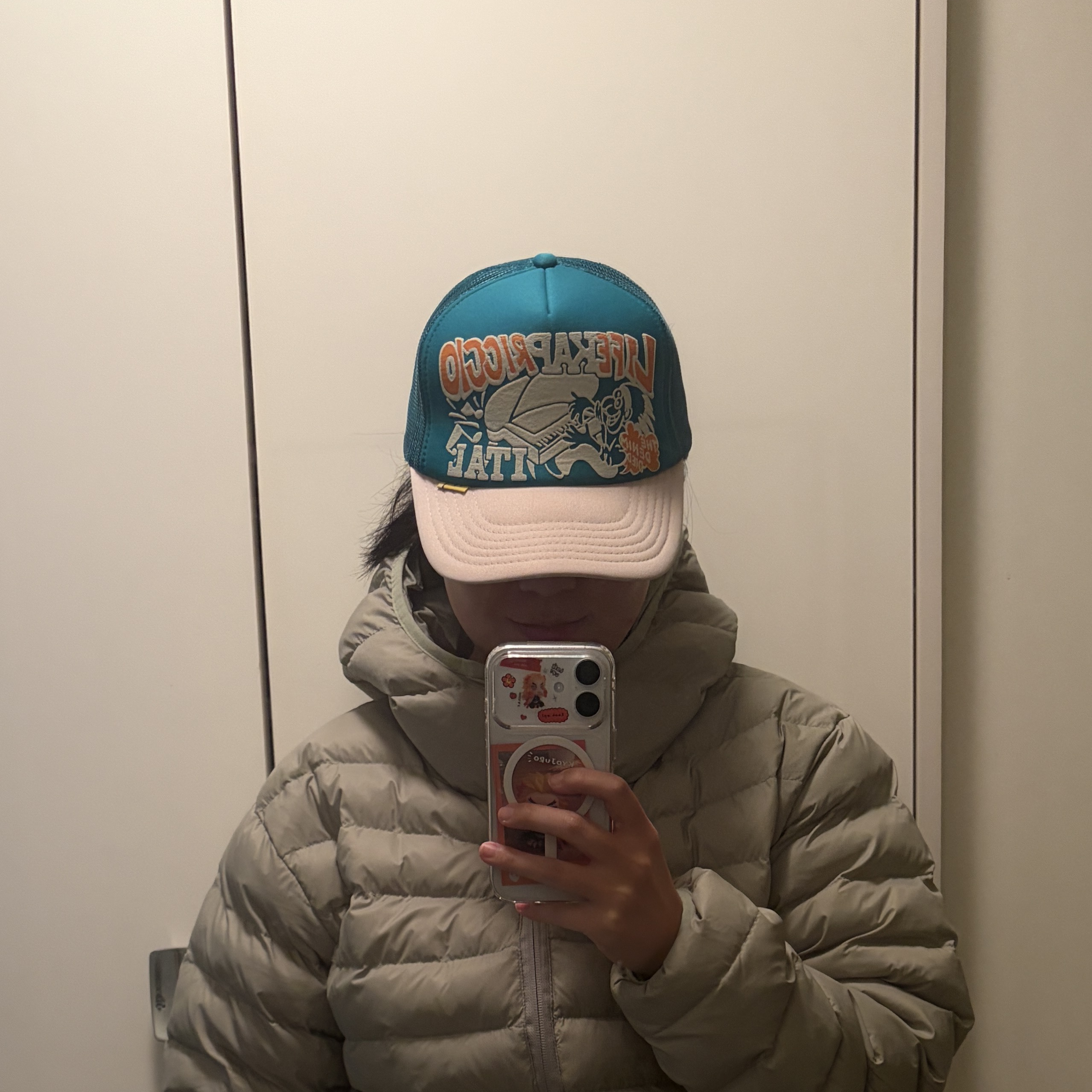 Kapital Life Kapriccio Pt Truck Cap Turquoise Kinari 착용 스타일
