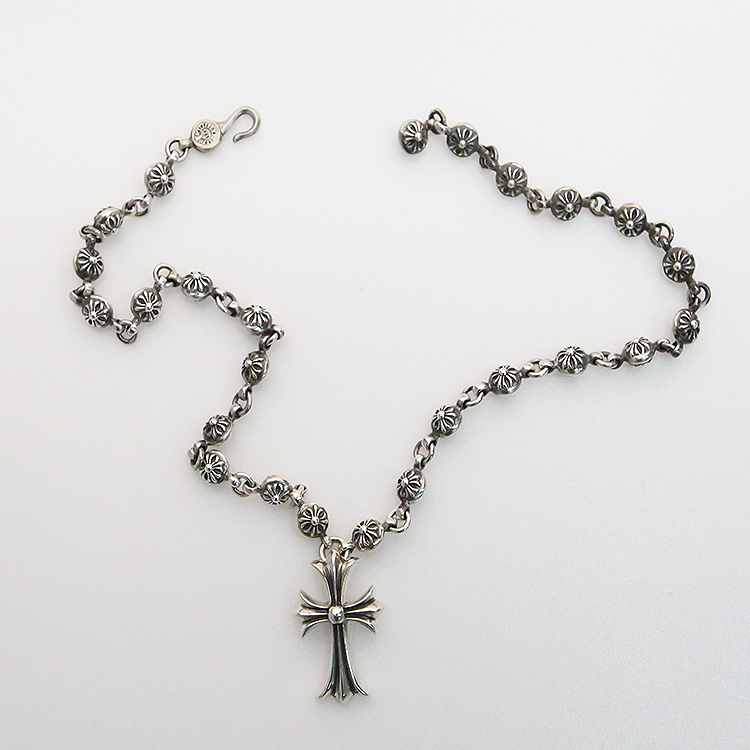 한스룸 크롬하츠 스몰 크로스 No1 크로스 볼 넥클리스 20인치(Hansroom Chrome Hearts SML CRS No1 Cross Ball Necklace 20 Inch) - 3