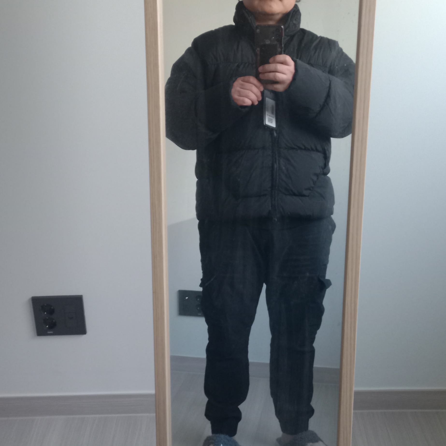 C.P. Company Nycra-R Hooded Down Jacket Black - 25FW 착용 스타일 - 2