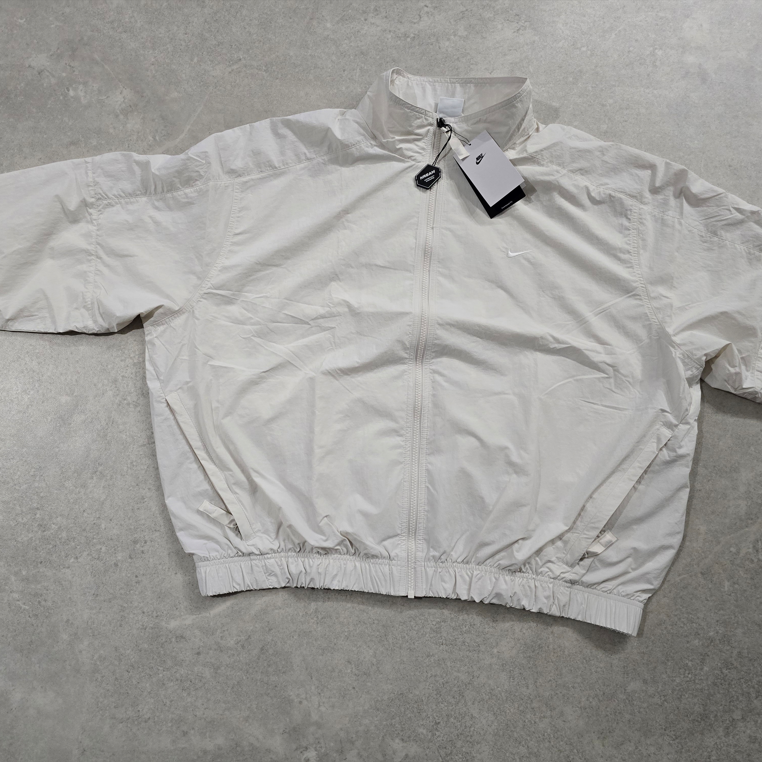 Nike NRG Solo Swoosh Woven Track Jacket Phantom White - Asia 착용 스타일