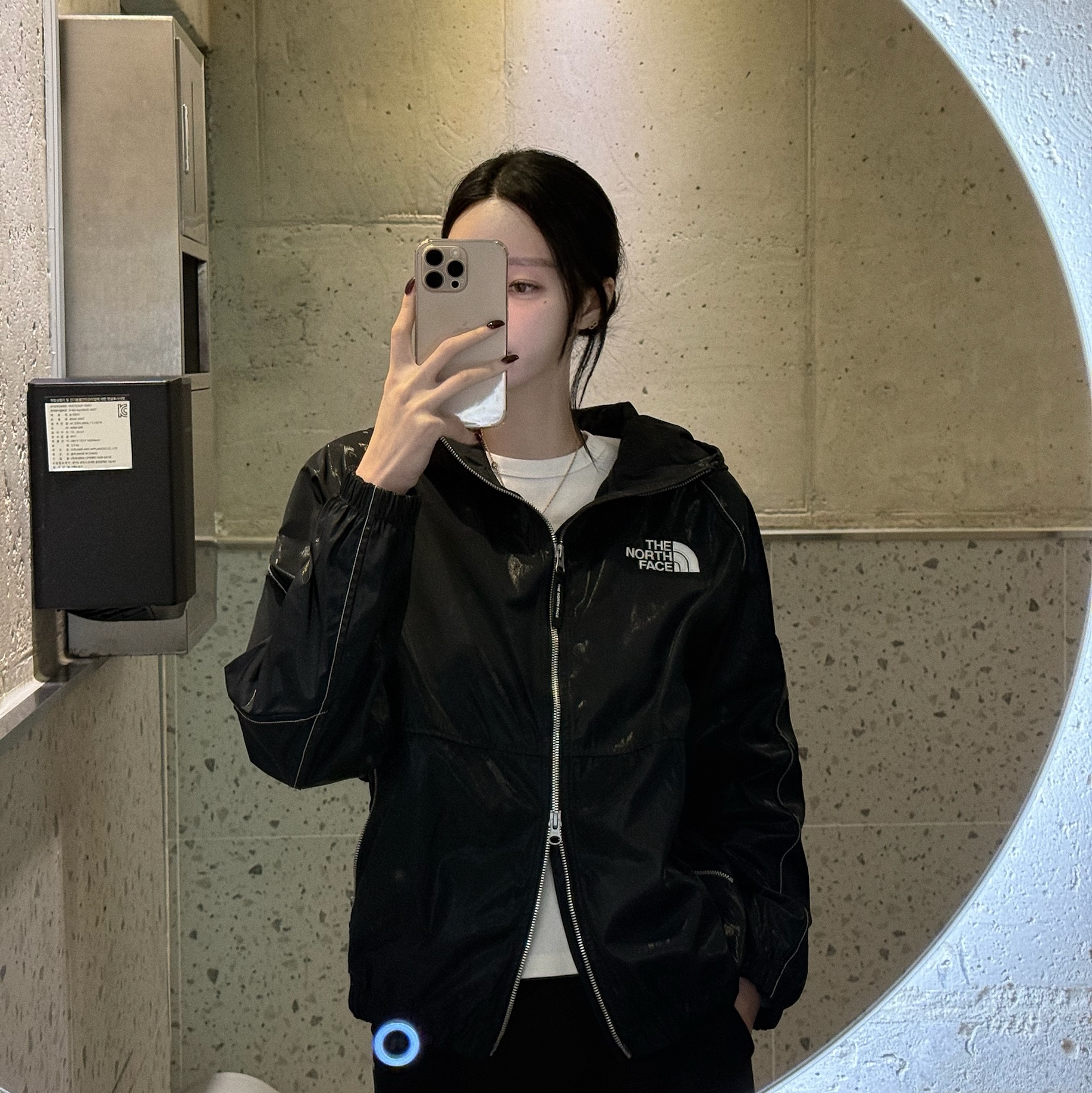 The North Face White Label Novelty Olema Hoodie Black 착용 스타일 - 2