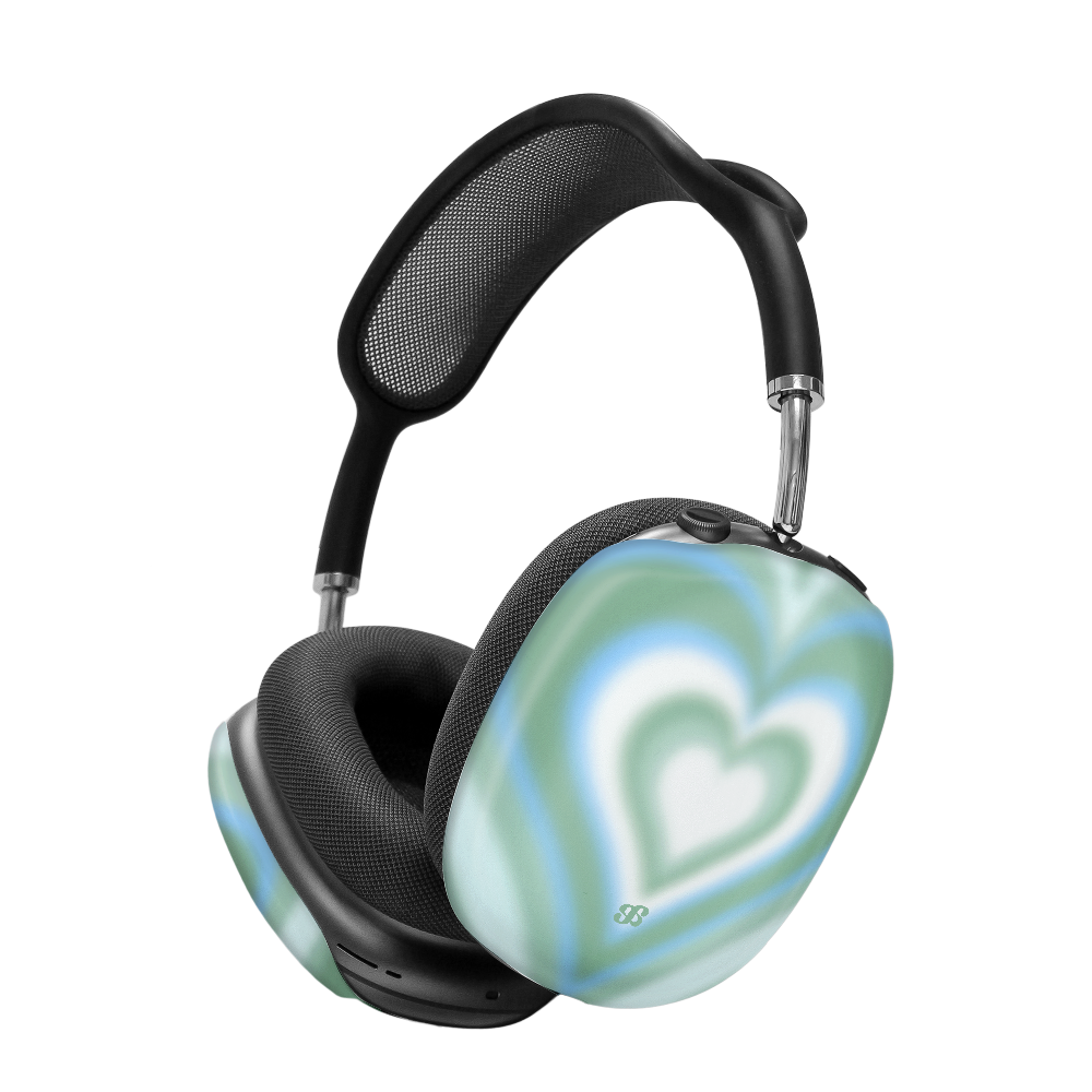 어프어프 선셋 하트 그린 에어팟 맥스 케이스(earpearp Sunset Heart Green AirPods Max Case) - 1