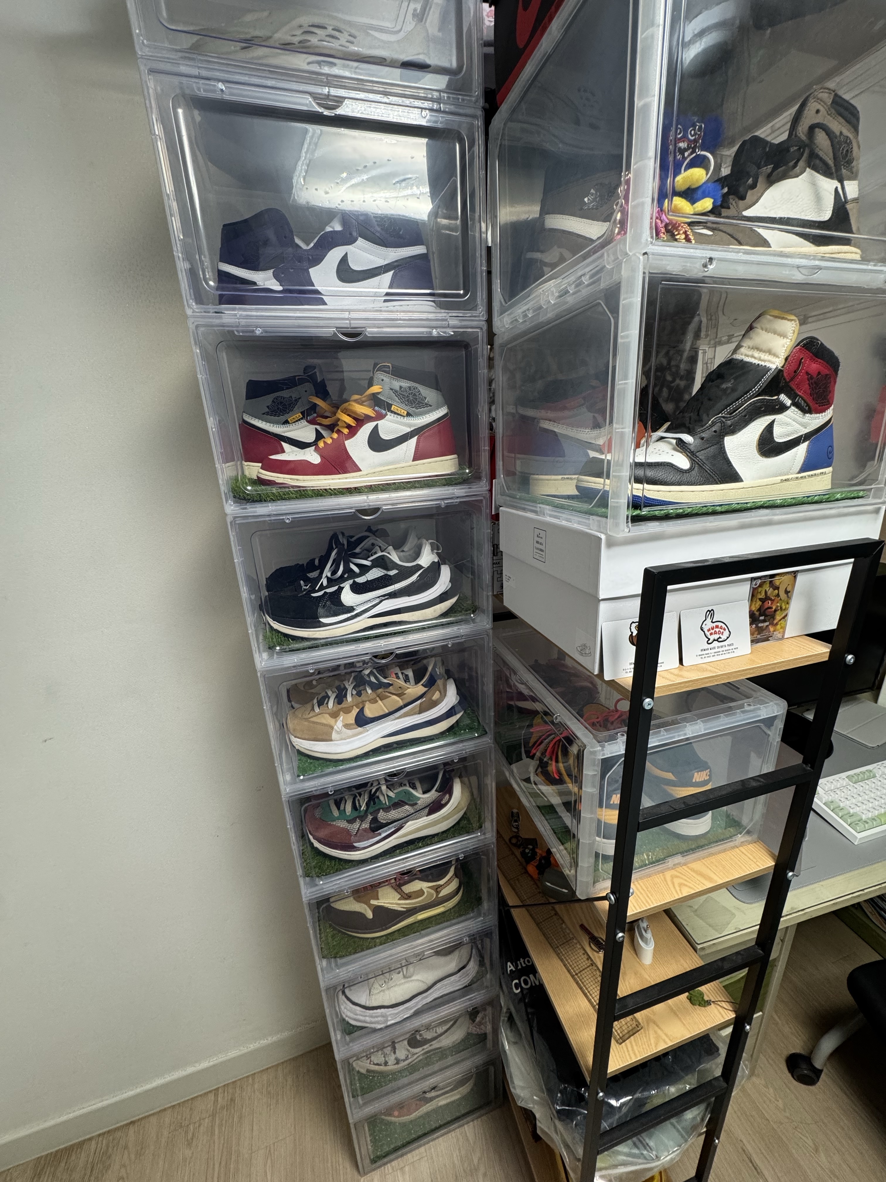 Jordan 1 x Fragment x Union LA Black and Varsity Red, Jordan 1 x Union Retro High OG Chicago Shadow 착용 스타일