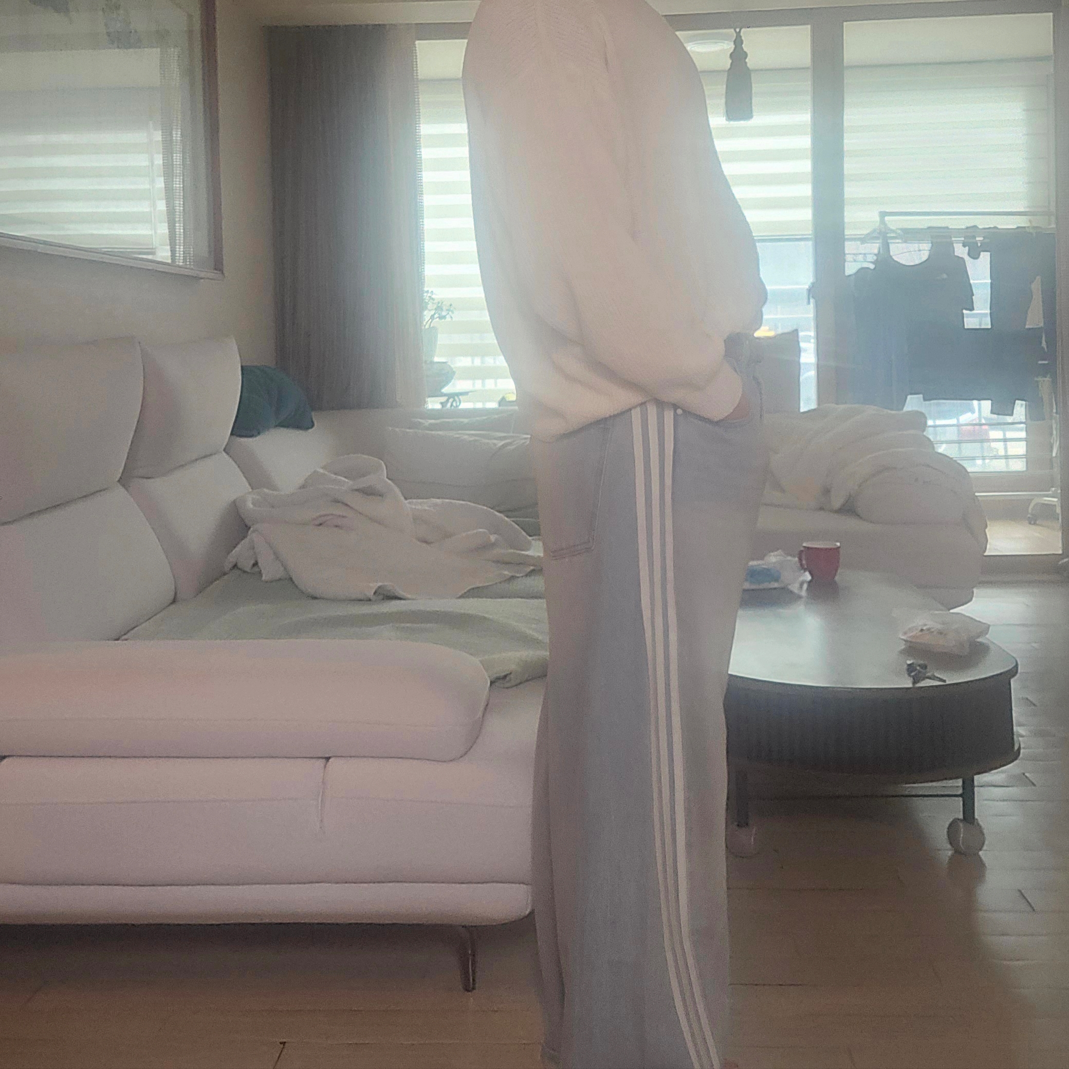 Adidas Adilenium Season 3 Loose Fit Denim Pants - KR Sizing 착용 스타일 - 2