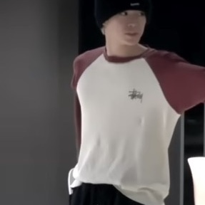 Stussy Basic Stussy Thermal 2 Tone LS T-Shirt Off White 착용 스타일 - 2