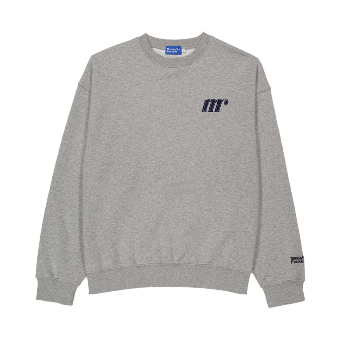 맨하탄 레코즈 로고 크루넥 - 그레이