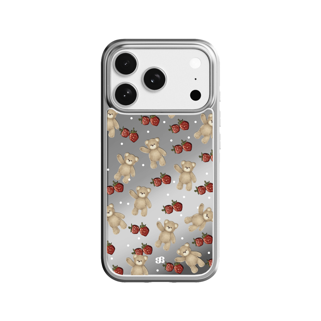 어프어프 디어마이베어 미러 케이스 실버(earpearp Dear My Bear Mirror Bumper Case - Silver) - 1