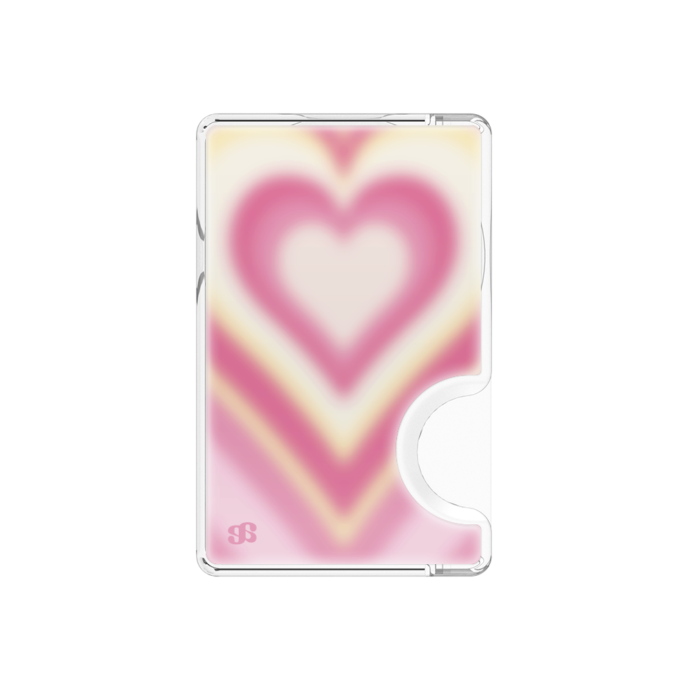 어프어프 선셋 하트 핑크 맥세이프 에폭시 카드지갑(earpearp Sunset Heart Pink MagSafe Epoxy Card Wallet) - 1