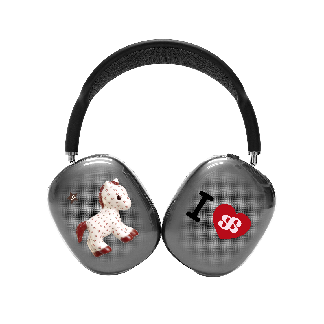 어프어프 아이 러브 플로럴 포니 에어팟 맥스 케이스 클리어(earpearp I Love Floral Pony AirPods Max Case Clear) - 1