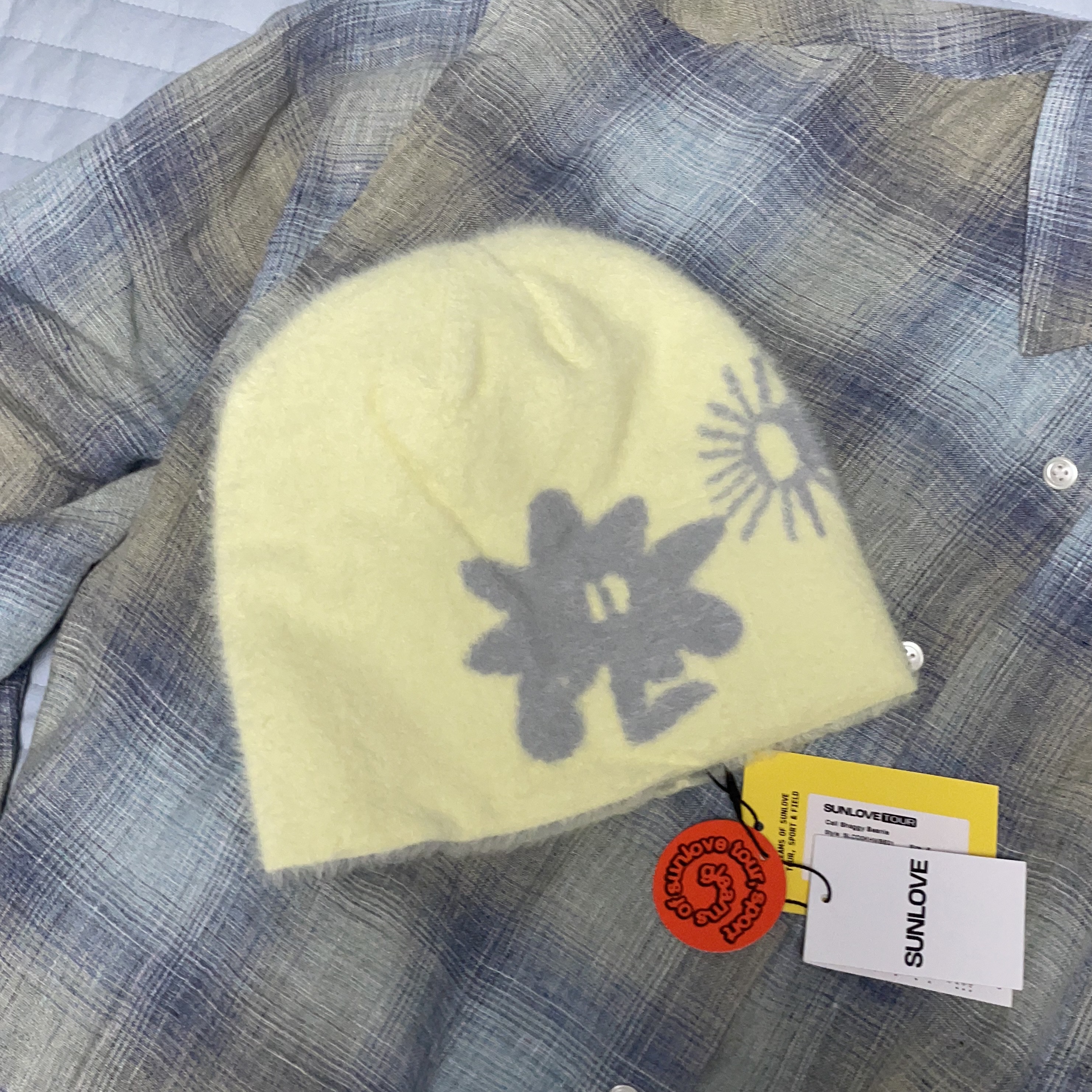 Nonnod Flexible String Check Shirt Japanese Linen Blue 착용 스타일