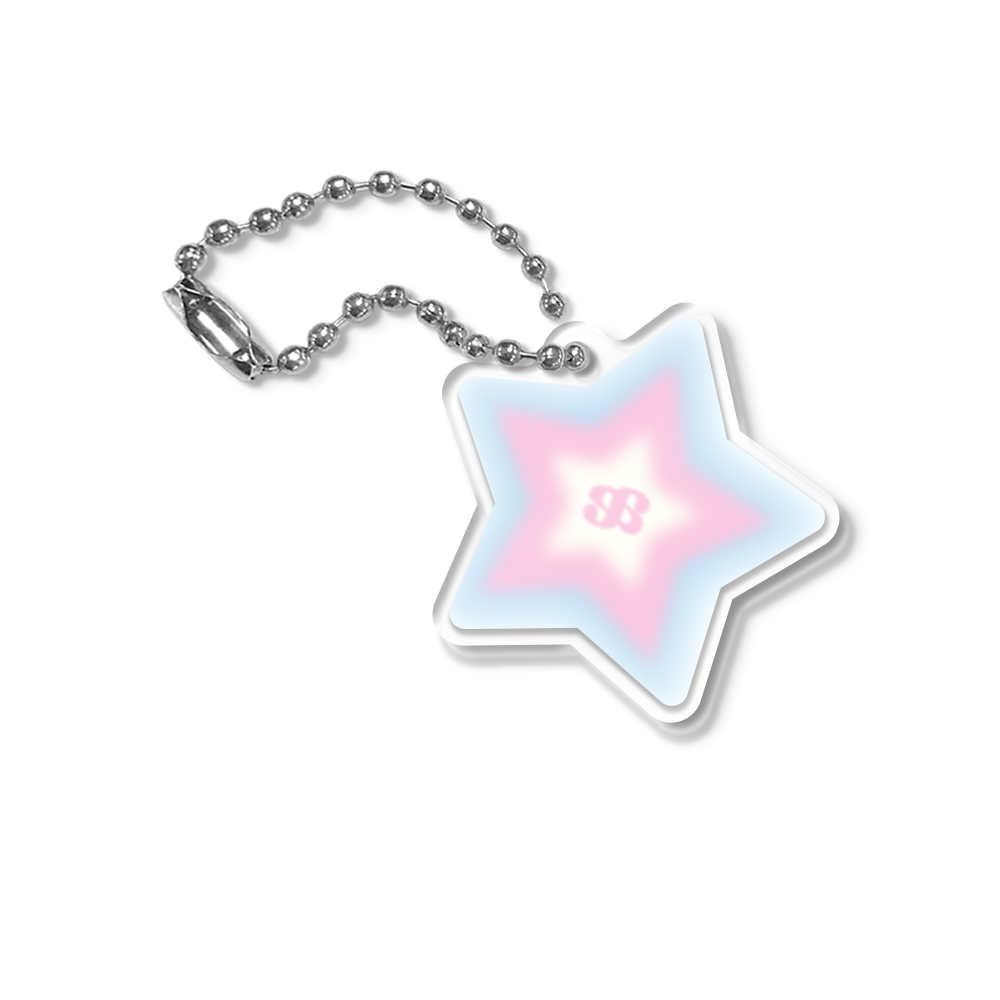 E2602_0250 earpearp Blurry Star Blue Pink Acrylic Keyring