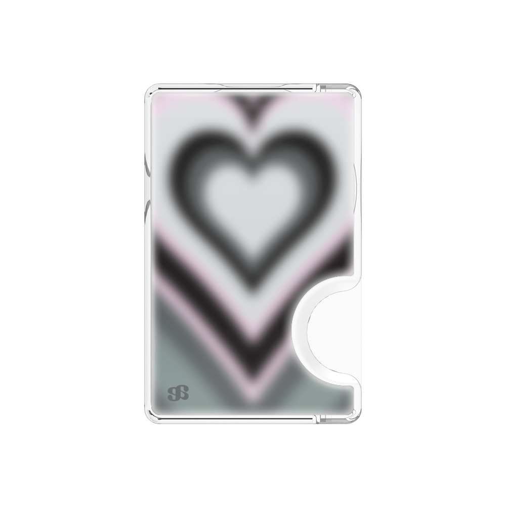 어프어프 선셋 하트 블랙 맥세이프 에폭시 카드지갑(earpearp Sunset Heart Black MagSafe Epoxy Card Wallet)