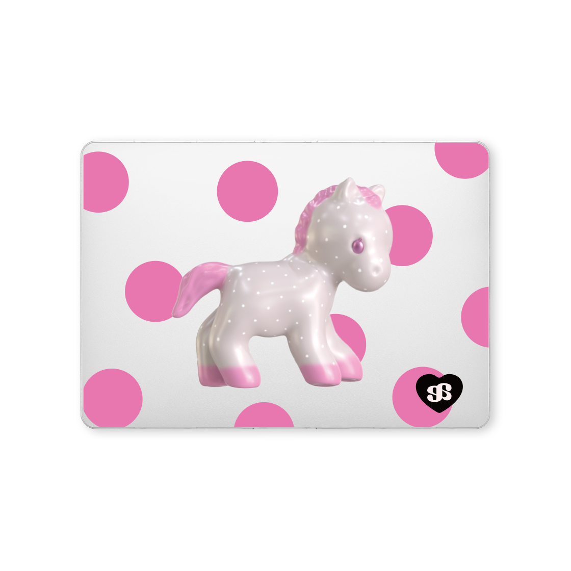 어프어프 핑크 포니 맥북 케이스 클리어(earpearp Pink Pony MacBook Case Clear) - 1