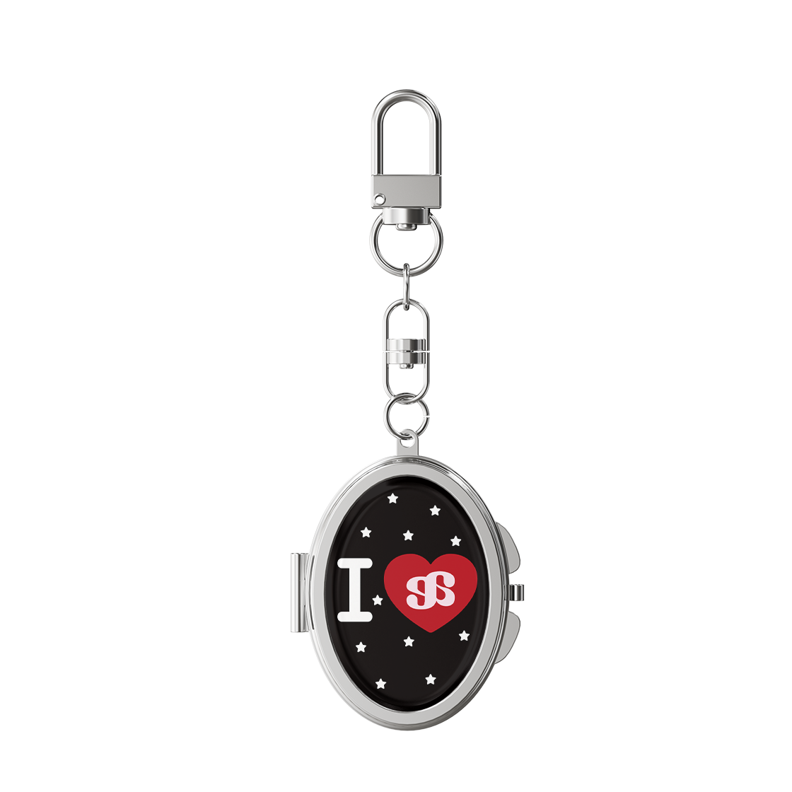 어프어프 플로럴 포니 블랙 거울키링(earpearp Floral Pony Black Mirror Keyring)