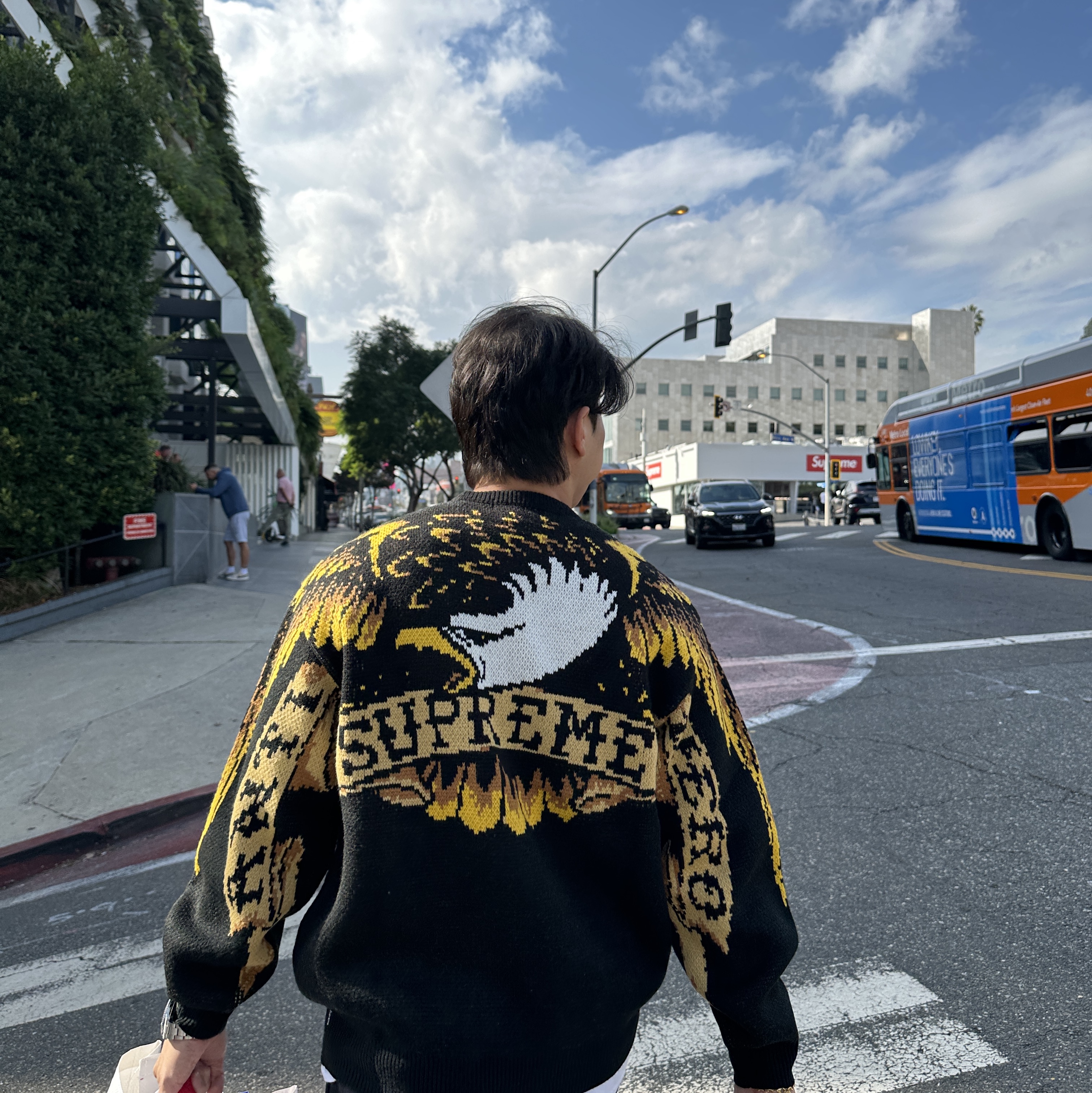 Supreme Antihero Sweater Black - 25FW 착용 스타일