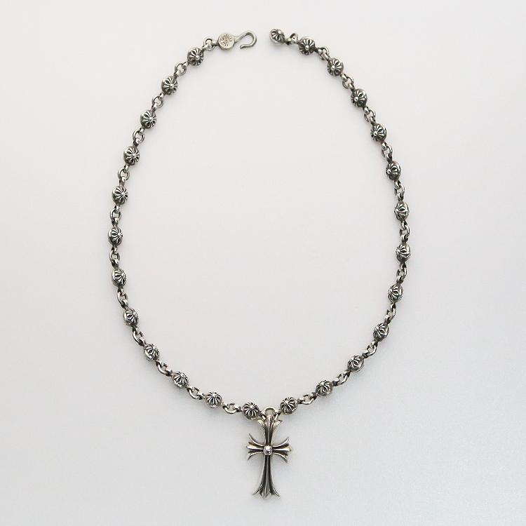 한스룸 크롬하츠 스몰 크로스 No1 크로스 볼 넥클리스 20인치(Hansroom Chrome Hearts SML CRS No1 Cross Ball Necklace 20 Inch) - 2