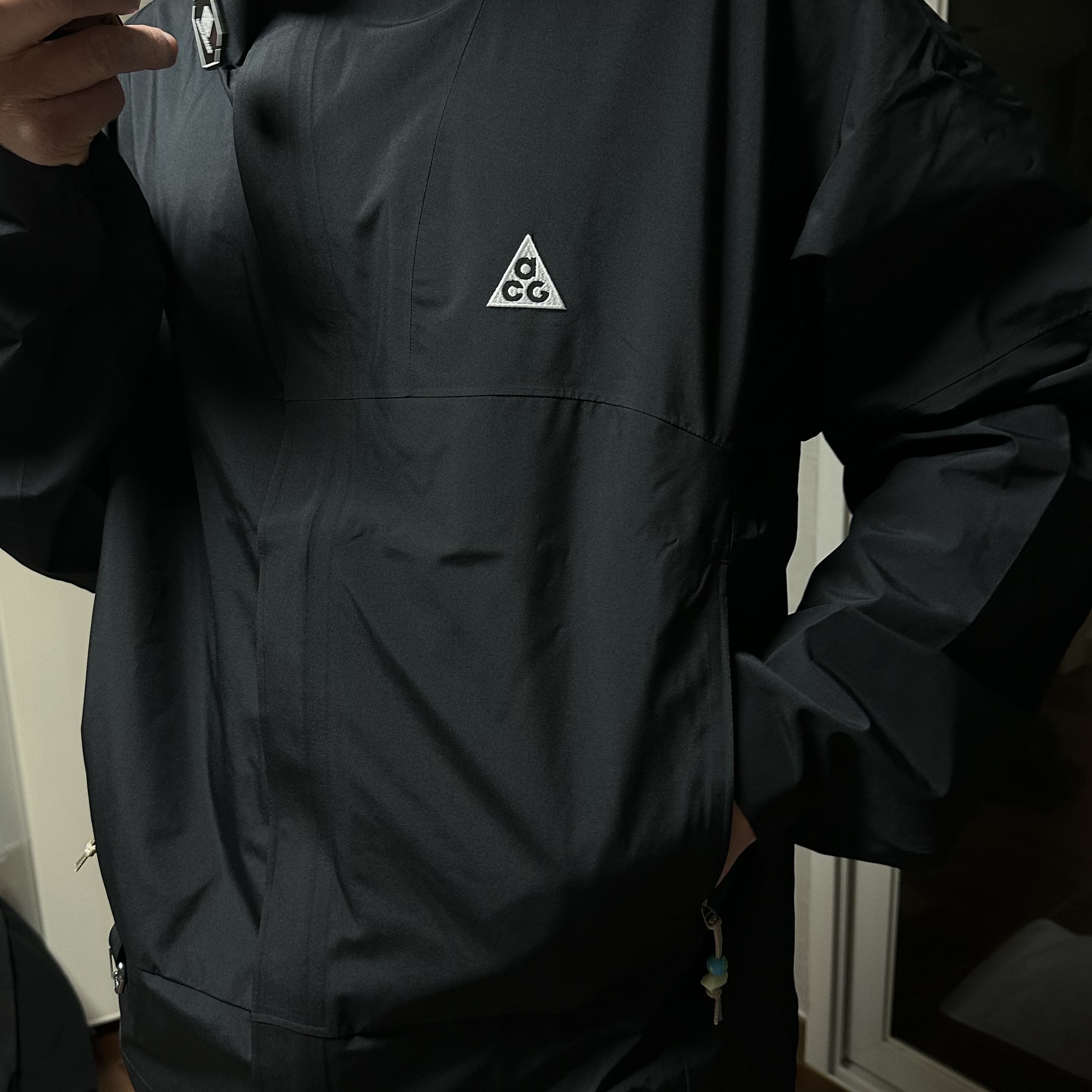 Nike ACG Storm-Fit ADV Cascade Rains Full Zip Jacket Black - Asia 착용 스타일