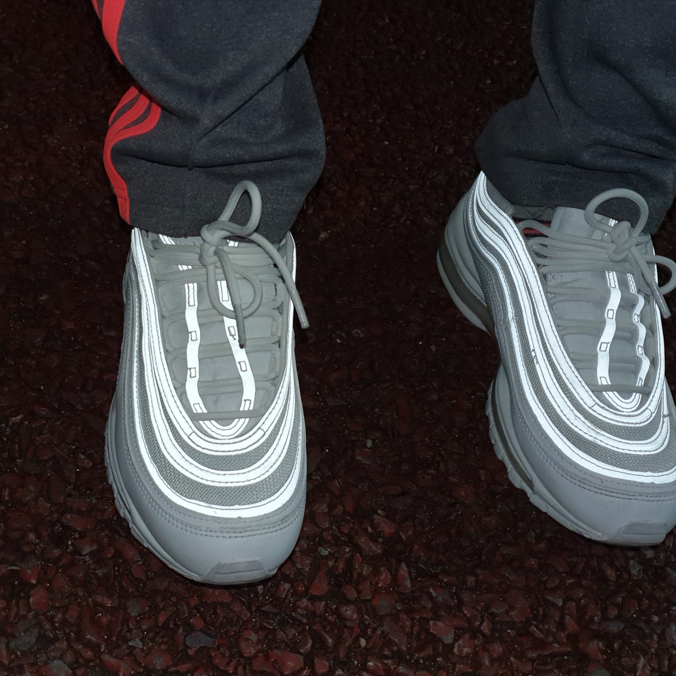 (W) Nike Air Max 97 White Pure Platinum 착용 스타일