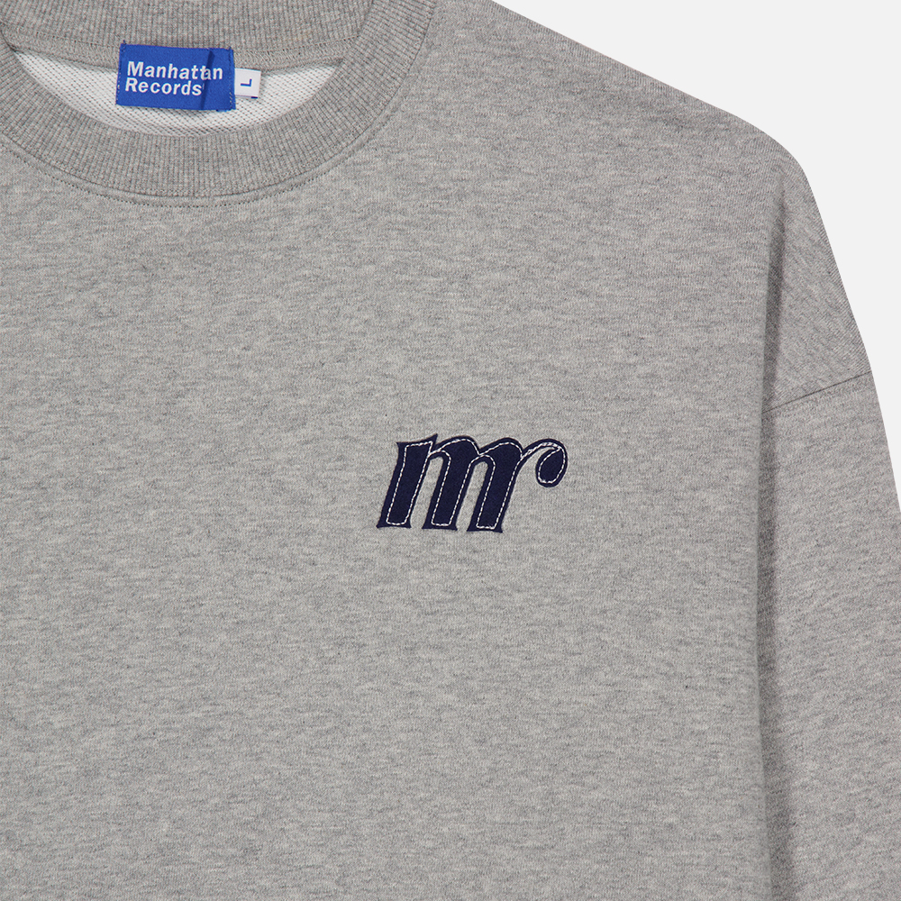 맨하탄 레코즈 로고 크루넥 - 그레이(Manhattan Records Logo Crew Neck - Grey) - 4