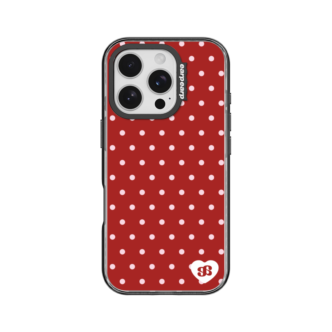 어프어프 투티 큐티 도트 웨이브라벨+ 젤하드 케이스 블랙(earpearp Tutti Cutie Dot Magsafe Wave Label+ Case - Black) - 1