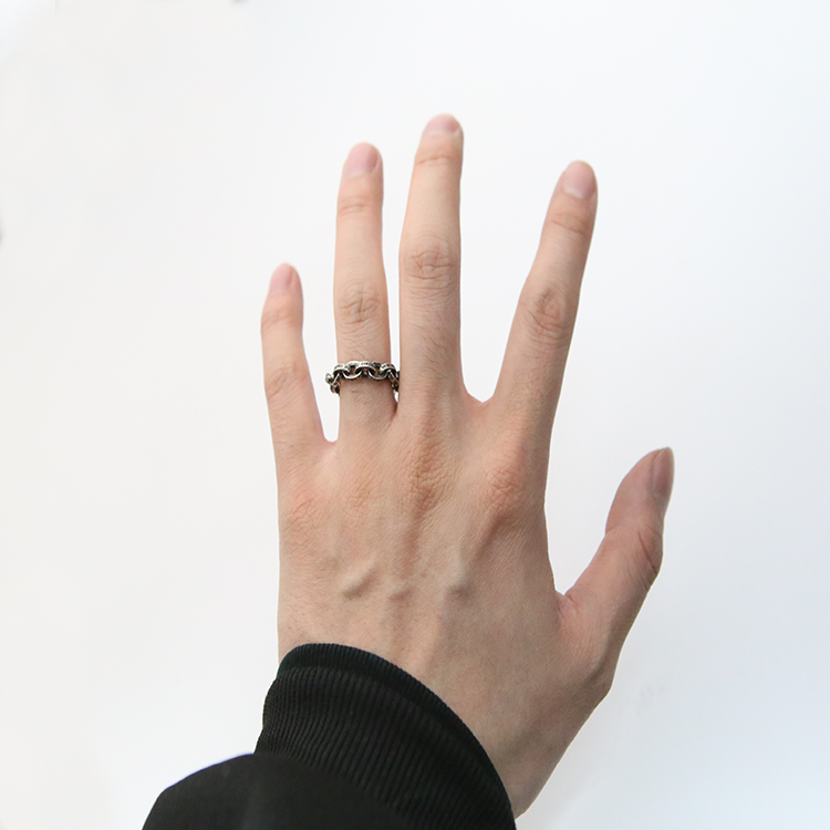 한스룸 크롬하츠 페이퍼체인링(Hansroom Chrome Hearts Paperchain Ring) - 4