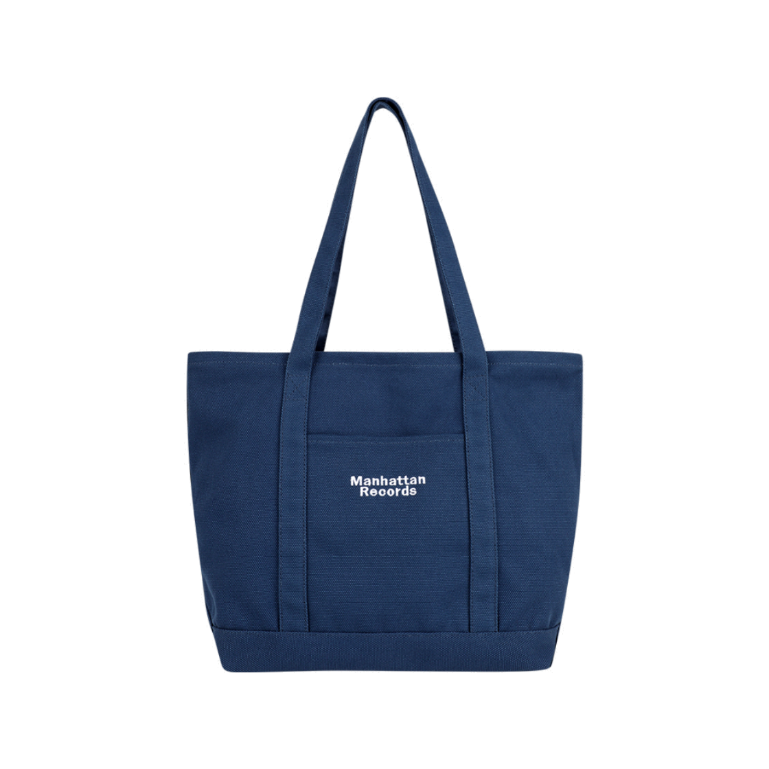 맨하탄 레코즈 캔버스 바이닐 토트 백 - 네이비