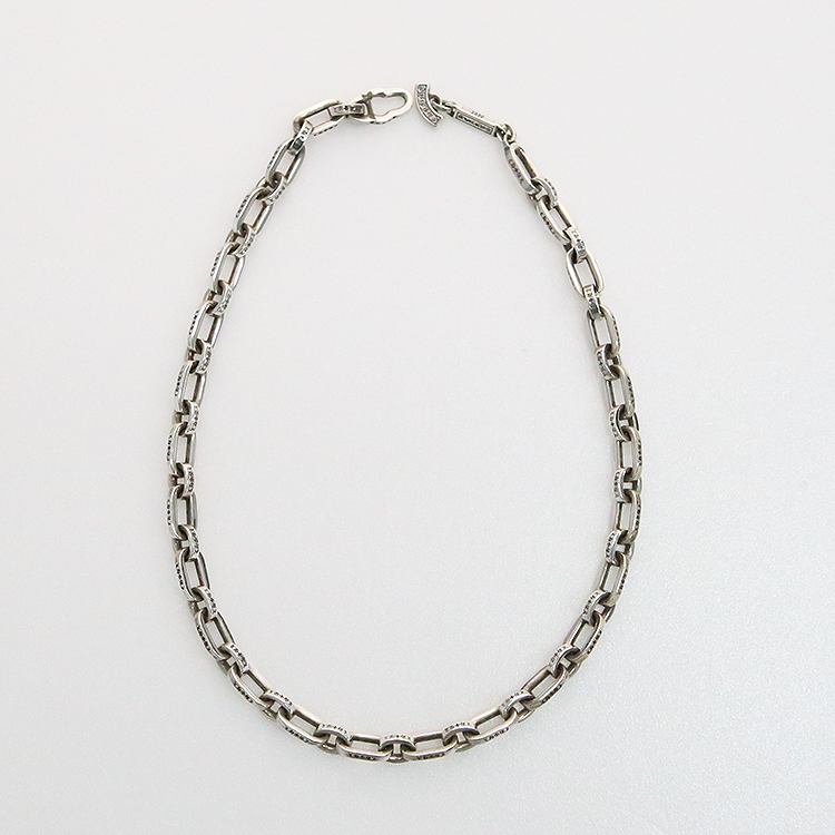 한스룸 크롬하츠 페이퍼 E 체인 넥클리스 18 인(Hansroom Chrome Hearts Paper E Chain Necklace 18 Inch) - 2