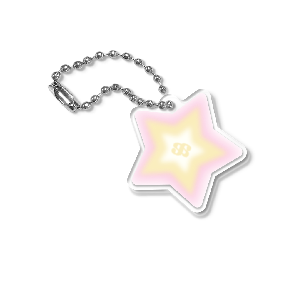 E2602_0251 earpearp Blurry Star Lemon Pink Acrylic Keyring