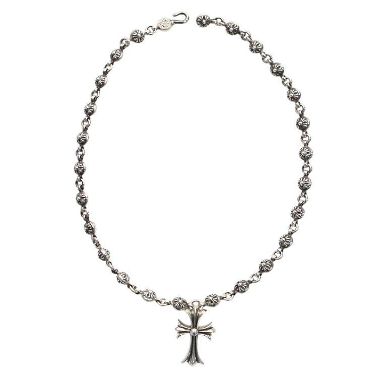 한스룸 크롬하츠 스몰 크로스 No1 크로스 볼 넥클리스 20인치(Hansroom Chrome Hearts SML CRS No1 Cross Ball Necklace 20 Inch)