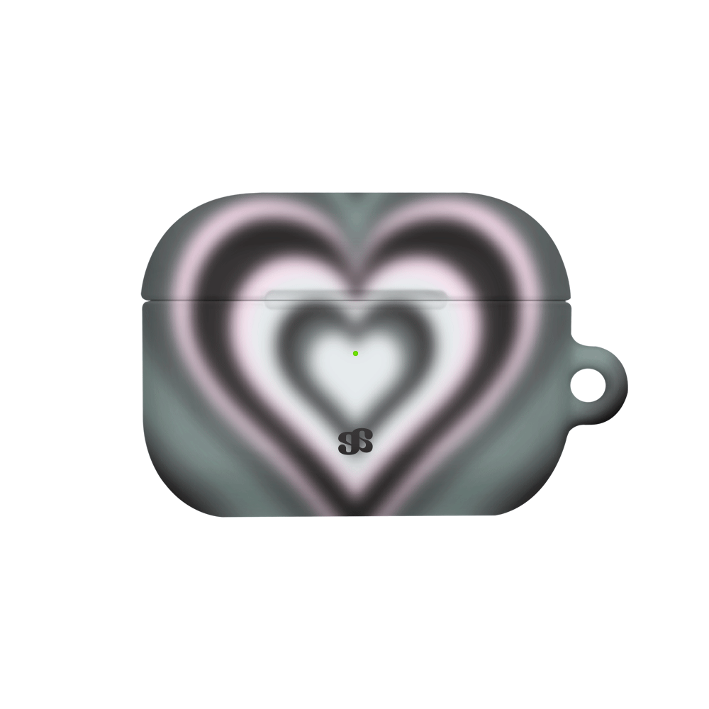 E2602_0258 earpearp Sunset Heart Black AirPods/Buds Hard Case